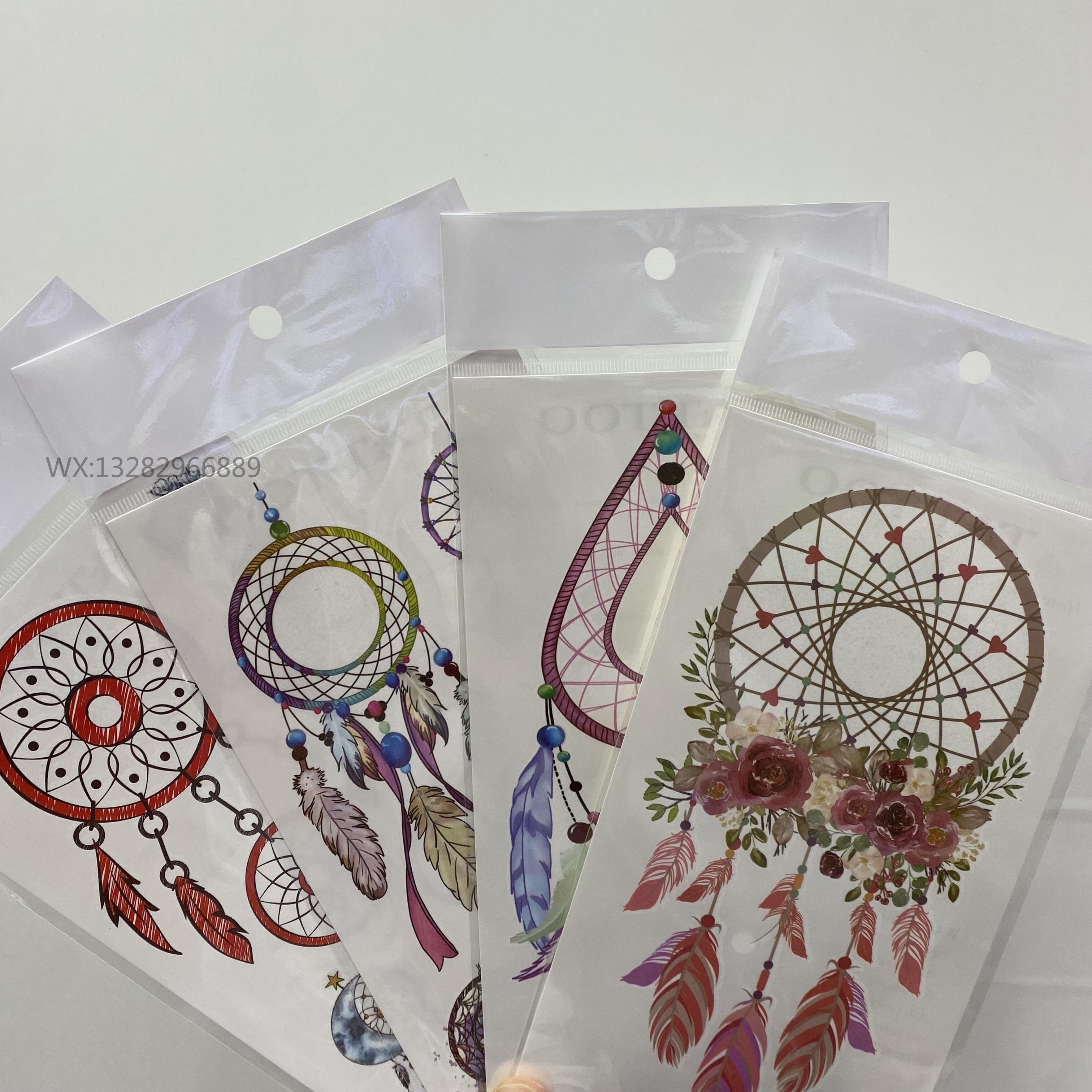 Dreamcatcher tattoo stickers, children's cartoon tattoo stickers, cartoon cute and fun stickers, facial waterproof tattoo stickers details Picture