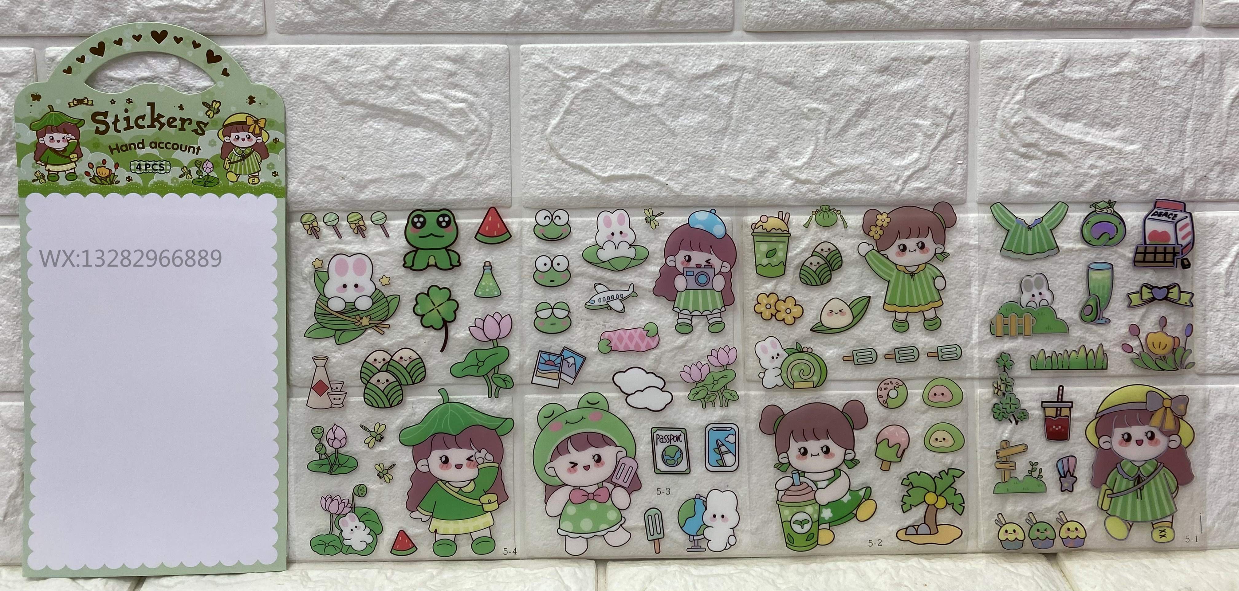 DIY Guka stickers, girlish handbook stickers, cartoon handbook material stickers for children and girls' beautiful moments Specification image