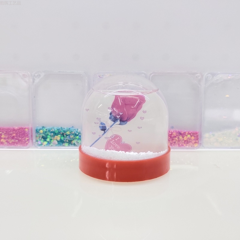 迷你小水球相框 梦幻雪花球入水流沙水球 流沙亮片纪念品礼物礼品哲辉工艺品摆件家用摆件详情4
