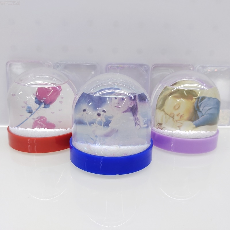 迷你小水球相框 梦幻雪花球入水流沙水球 流沙亮片纪念品礼物礼品哲辉工艺品摆件家用摆件详情5