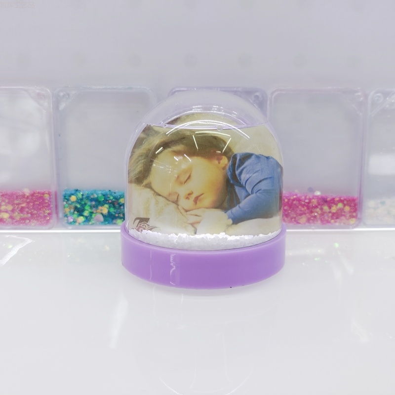迷你小水球相框 梦幻雪花球入水流沙水球 流沙亮片纪念品礼物礼品哲辉工艺品摆件家用摆件详情3