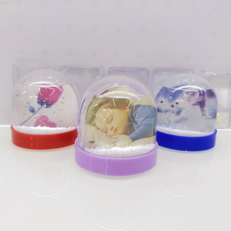 迷你小水球相框 梦幻雪花球入水流沙水球 流沙亮片纪念品礼物礼品哲辉工艺品摆件家用摆件详情6