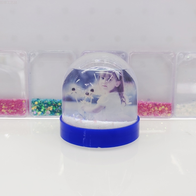 迷你小水球相框 梦幻雪花球入水流沙水球 流沙亮片纪念品礼物礼品哲辉工艺品摆件家用摆件详情2