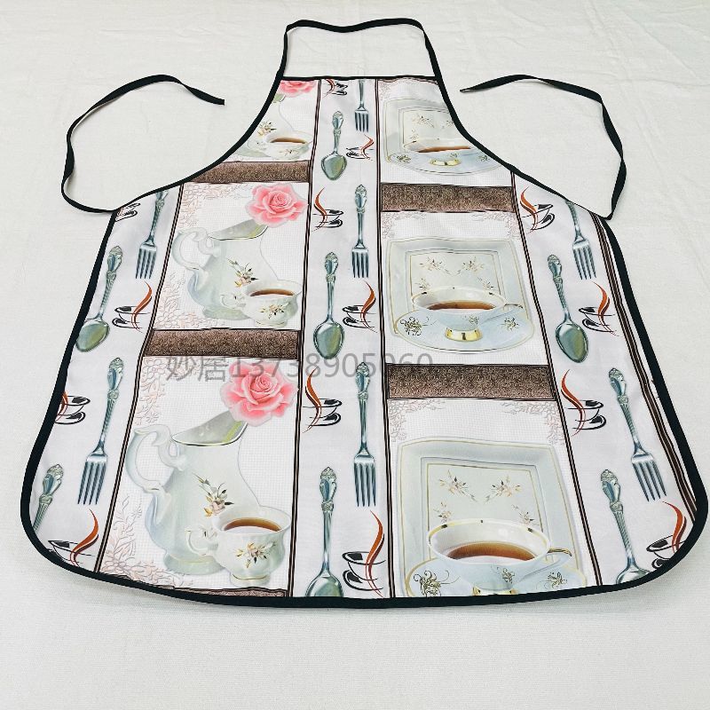 印花围裙 厨房围裙家用围裙 广告围裙 宣传围裙细节图