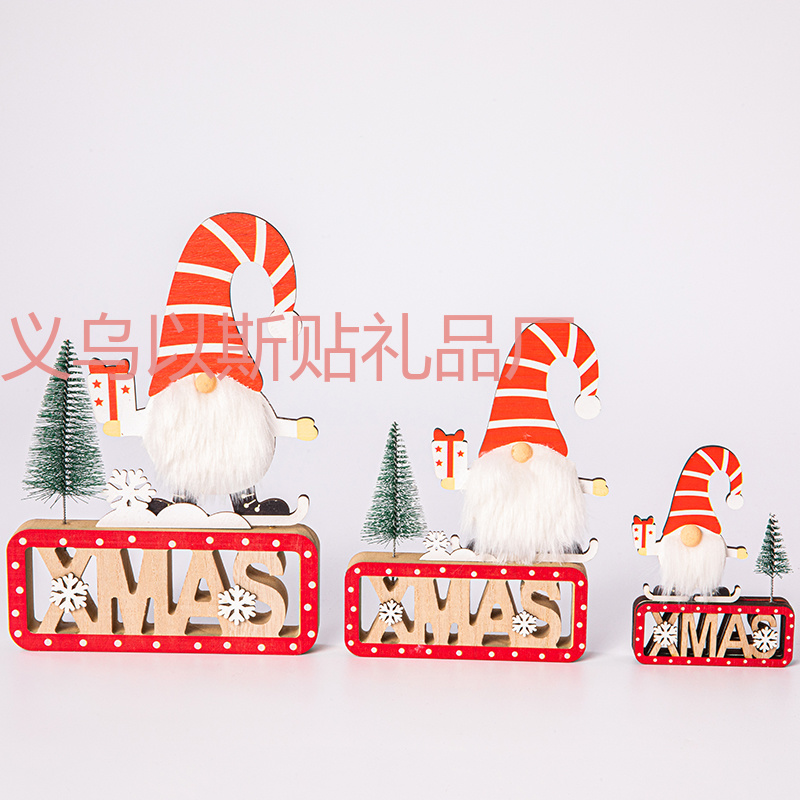 Christmas wooden hollowed-out decorative items, Christmas wood Specification image