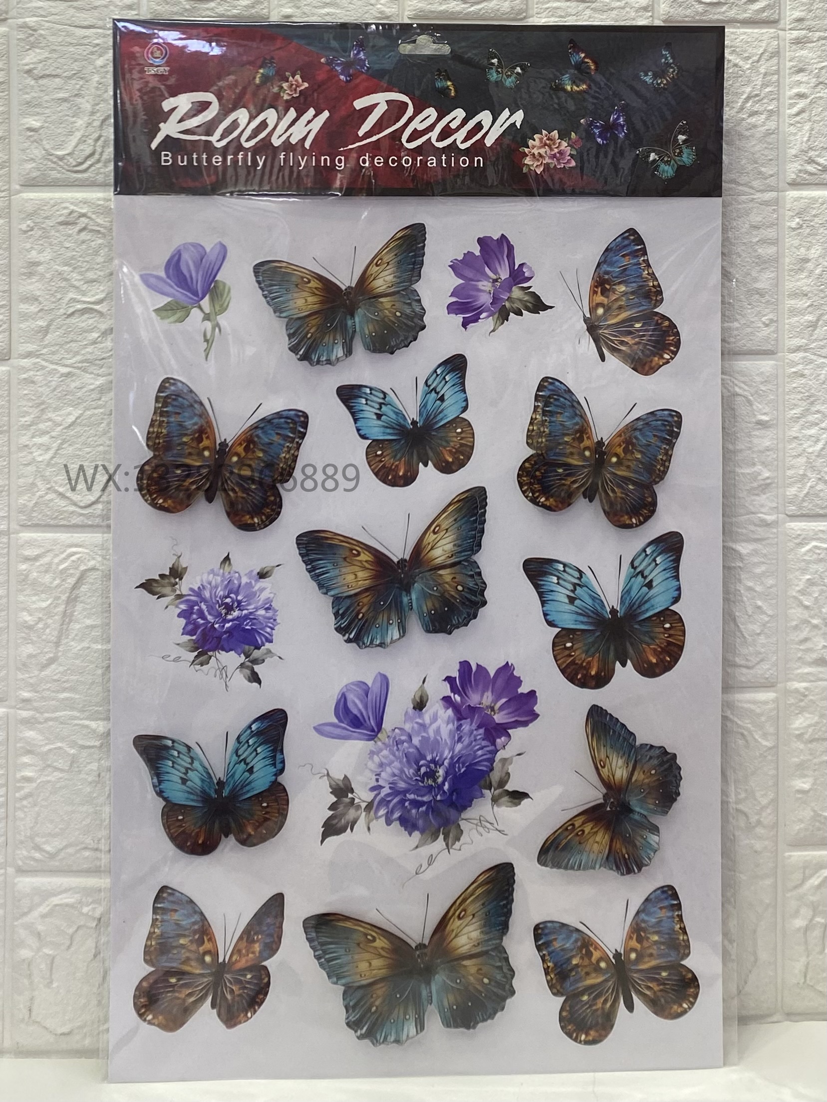 3D stereoscopic butterfly series decorative paintings, three-dimensional handcrafted wall stickers for living room and bedroom wall decoration