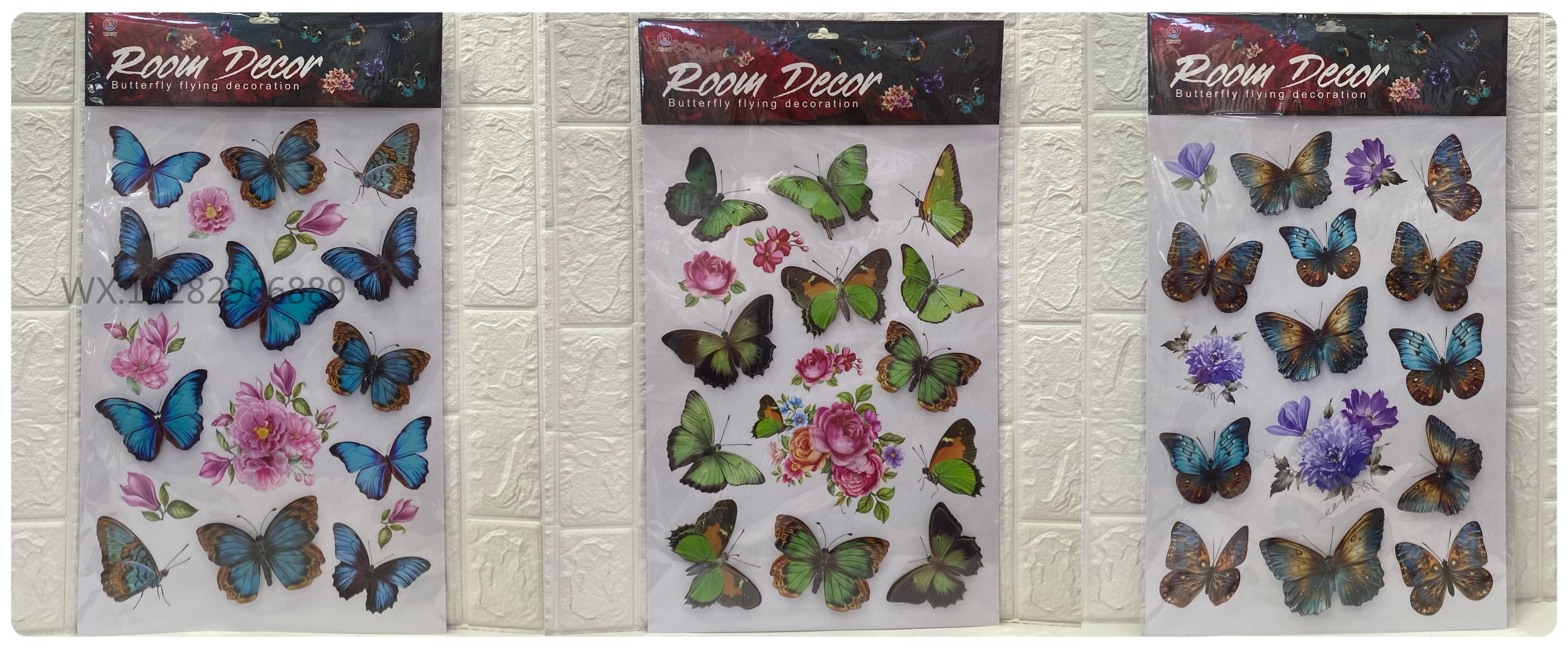 3D stereoscopic butterfly series decorative paintings, three-dimensional handcrafted wall stickers for living room and bedroom wall decoration Item Picture