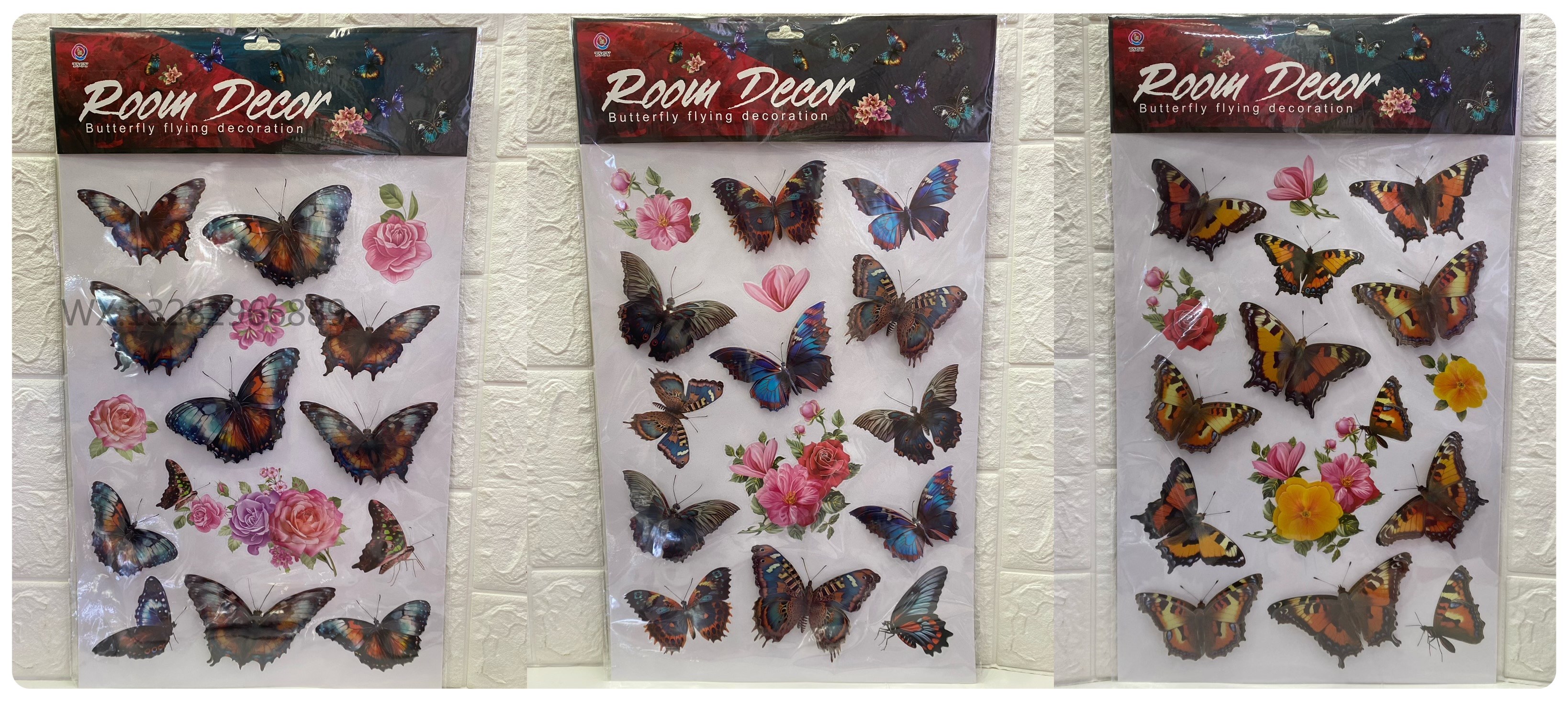 3D stereoscopic butterfly series decorative paintings, three-dimensional handcrafted wall stickers for living room and bedroom wall decoration Specification image