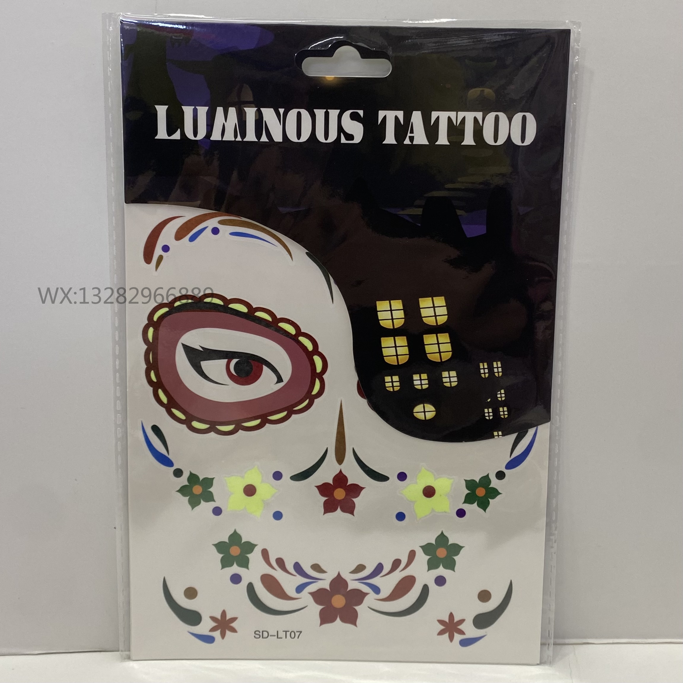 Halloween Fluorescent Halloween Death Tattoo stickers, face stickers, waterproof tattoo stickers, ghost makeup, party face stickers, tattoo stickers, cultural and creative tattoos pic 7