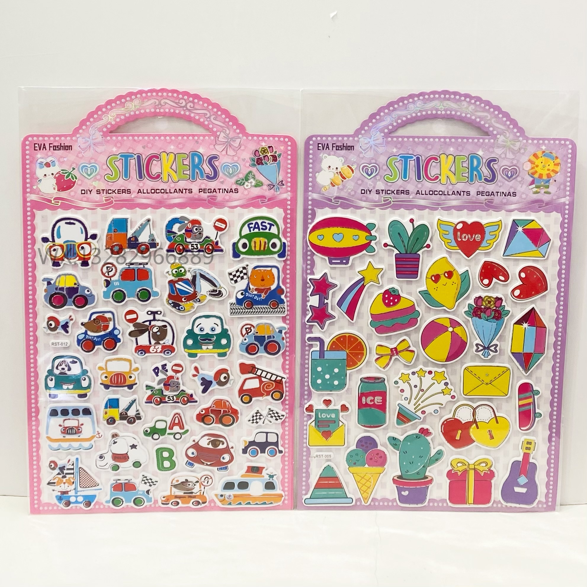 Large EVA 3D series stickers, cartoon animal girl eva collage, children's reward stickers, wall stickers, planner stickers, sticker collage, quiet book stickers, sticker collage, sticker materials