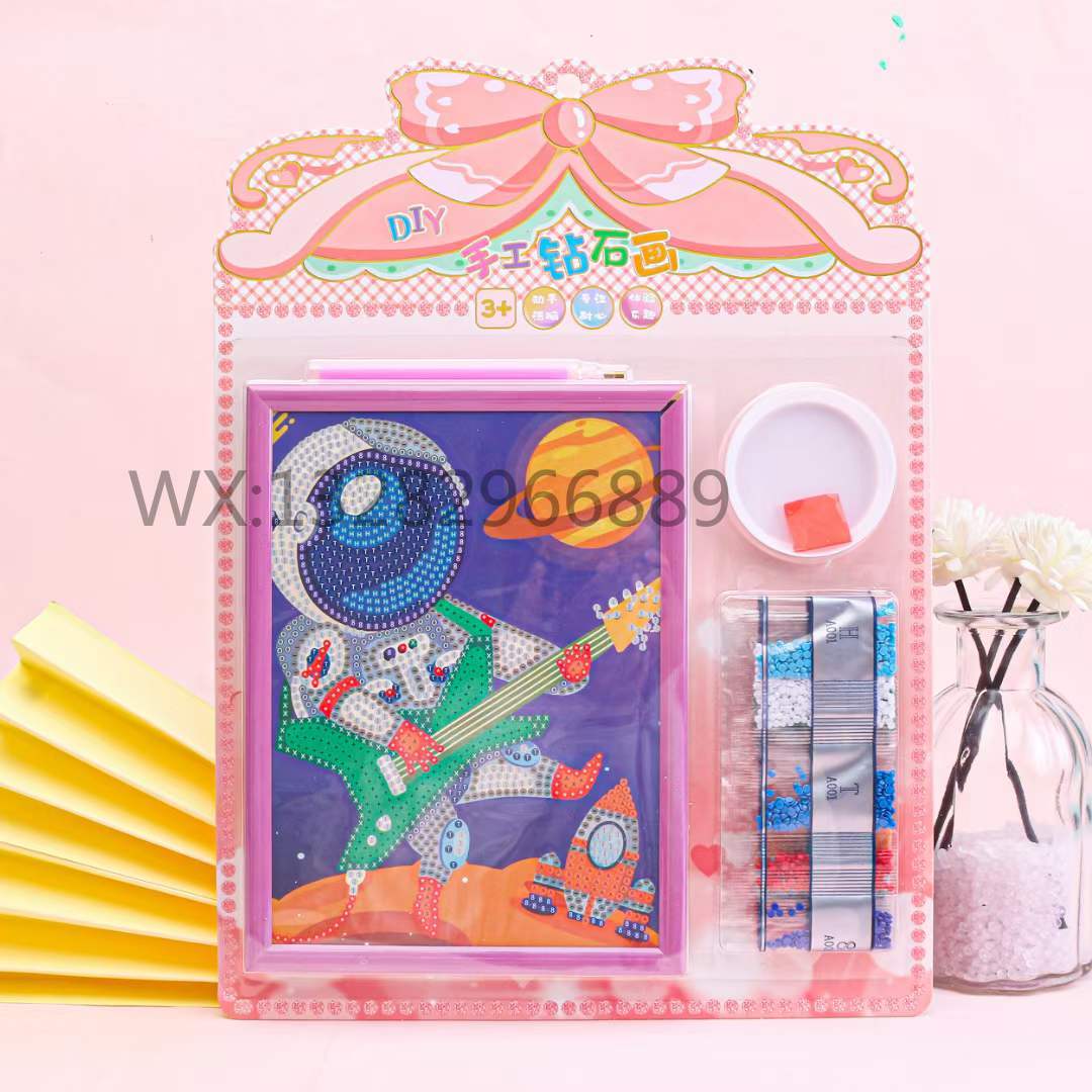 DIY handmade photo frame, diamond painting, children's creative handmade dot diamond, diamond sticker picture, photo frame, diamond painting set Item Picture