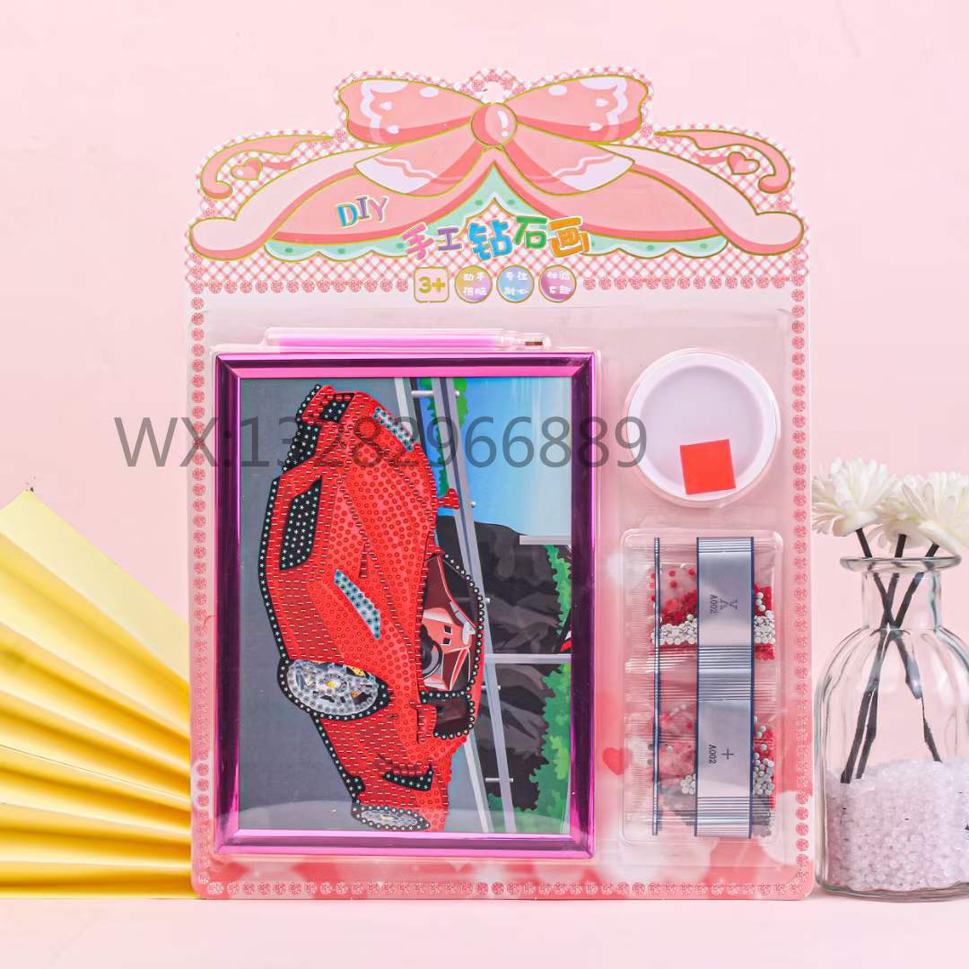 DIY handmade photo frame, diamond painting, children's creative handmade dot diamond, diamond sticker picture, photo frame, diamond painting set pic 15