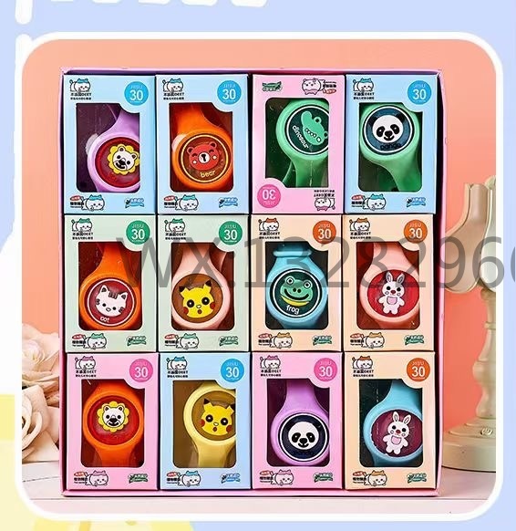 儿童发光手环盒装卡通宝宝驱蚊手环夏季防蚊手链户外发光防护手环详情2