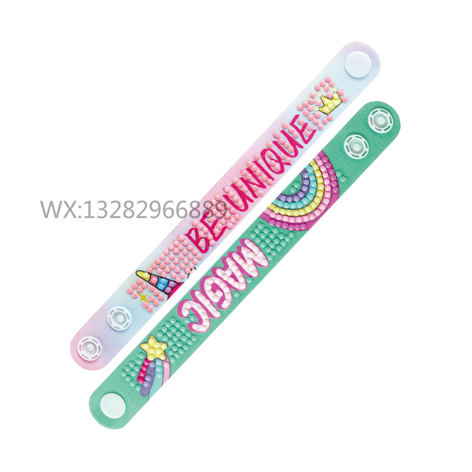 EVA点钻手环两条盒装 创意DIY钻石画手环点钻手链 EVA手环钻石画详情5