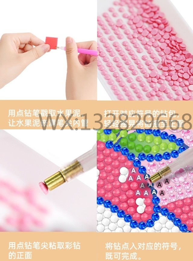 EVA Dot Diamond Bracelet Three-piece Creative DIY Diamond Painting Bracelet Dot Diamond bracelet EVA Handmade bracelet Diamond painting pic 12