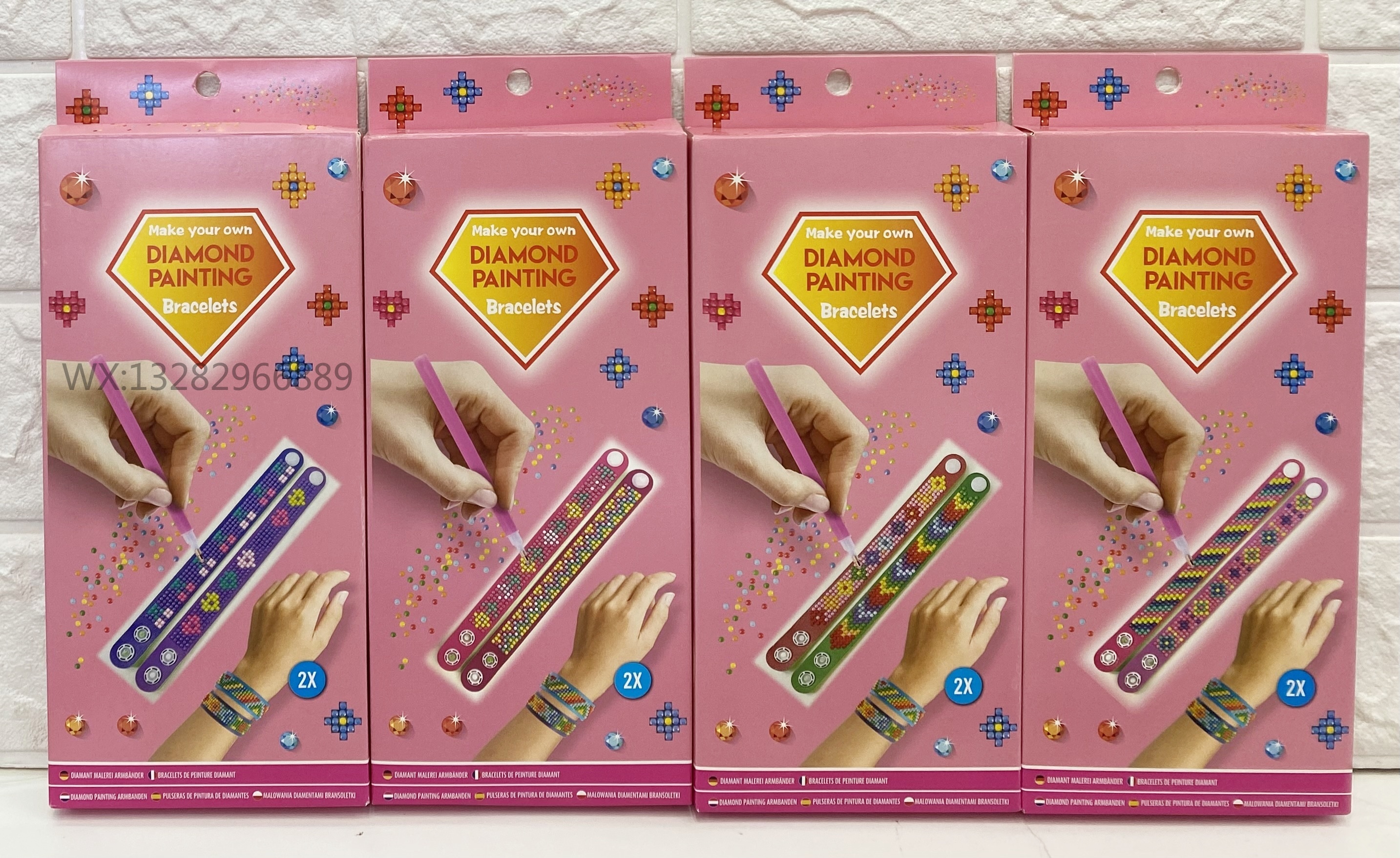 EVA点钻手环两条盒装 创意DIY钻石画手环点钻手链 EVA手环钻石画详情7