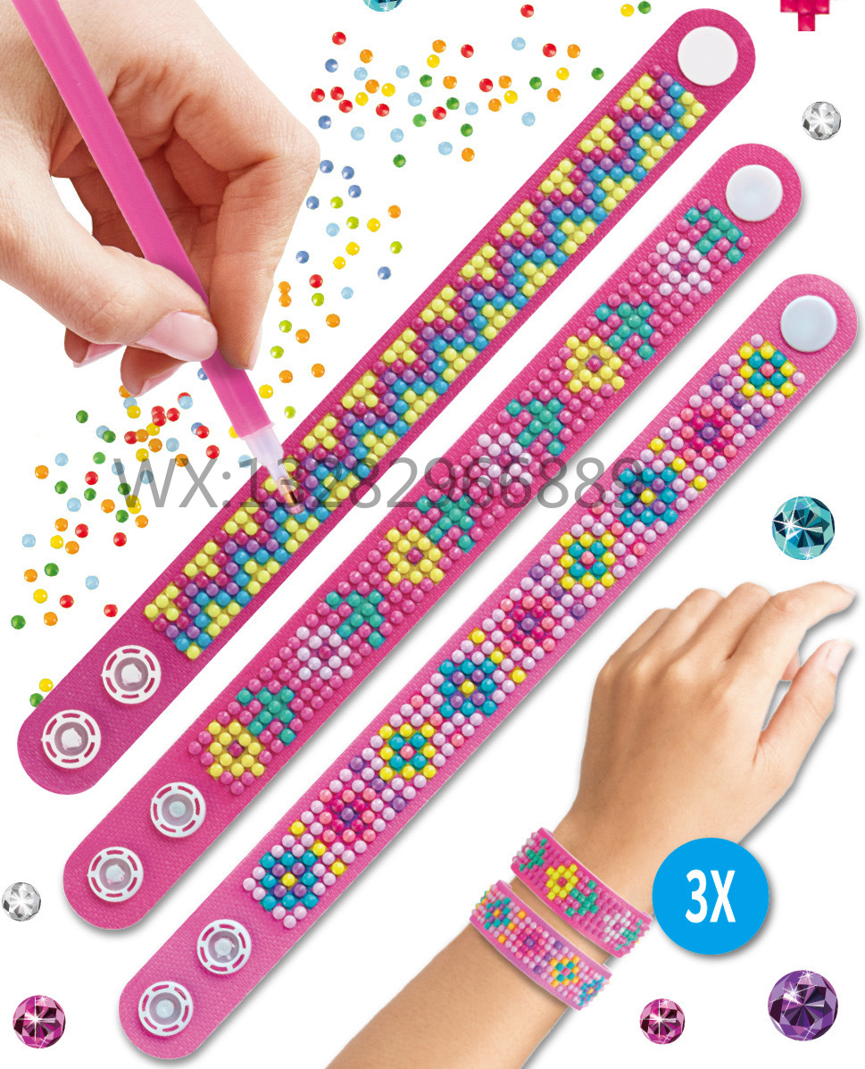 EVA Dot Diamond Bracelet Three-piece Creative DIY Diamond Painting Bracelet Dot Diamond bracelet EVA Handmade bracelet Diamond painting pic 7