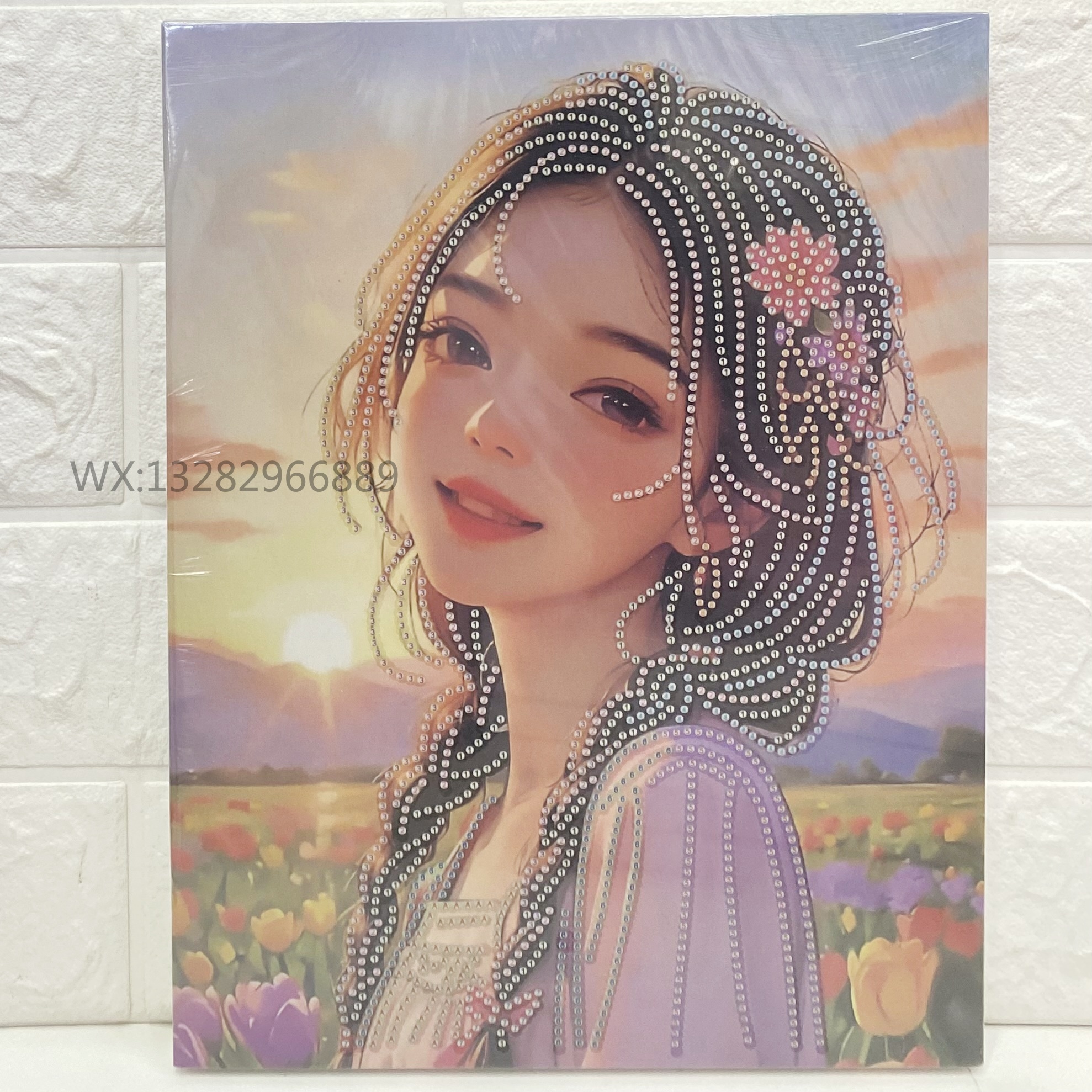 Cartoon DIY diamond paintings, creative dot diamond stickers, children's educational toys, cute girl animals, can stick diamond paintings, diamond stickers, diamond paintings Specification image