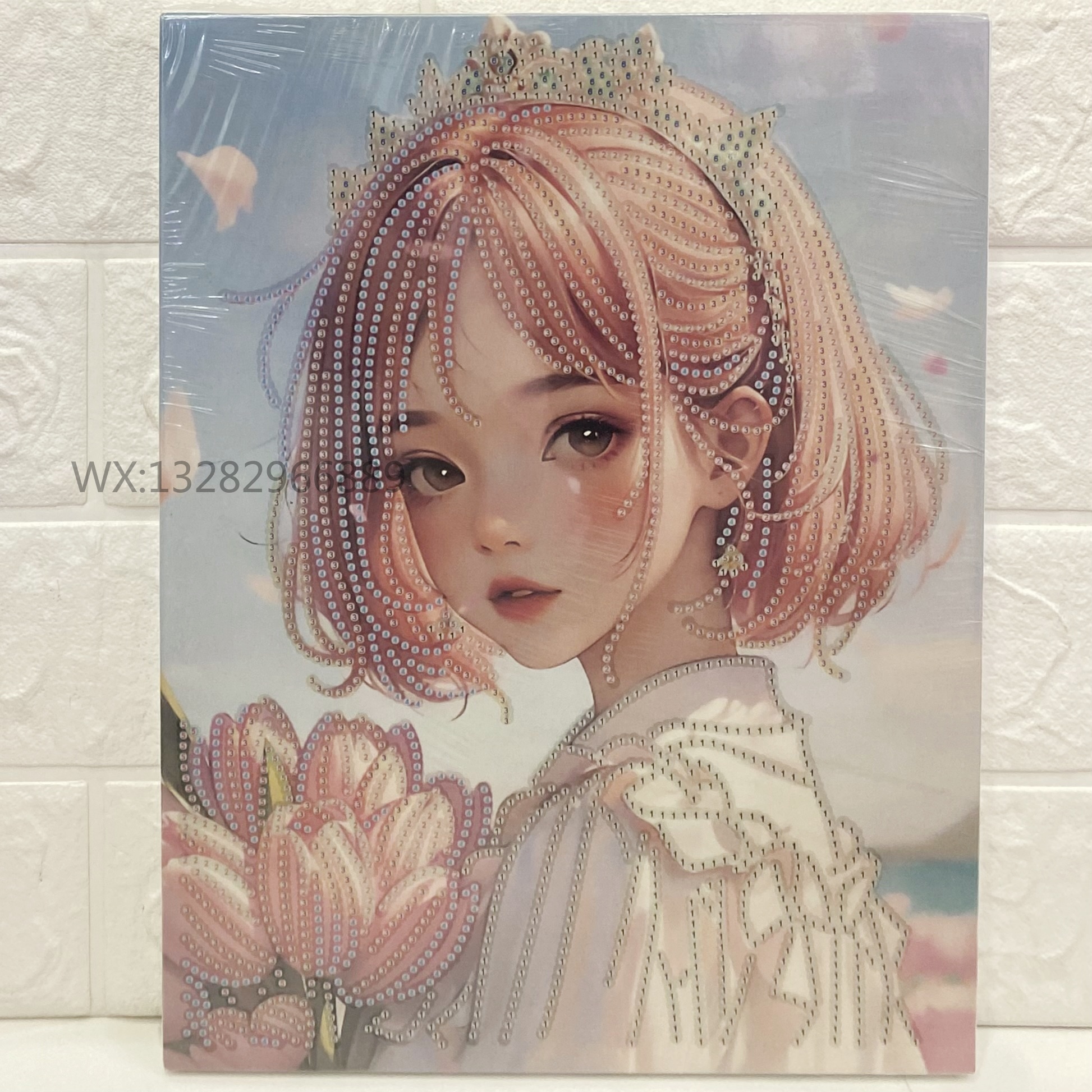 Cartoon DIY diamond paintings, creative dot diamond stickers, children's educational toys, cute girl animals, can stick diamond paintings, diamond stickers, diamond paintings Item Picture