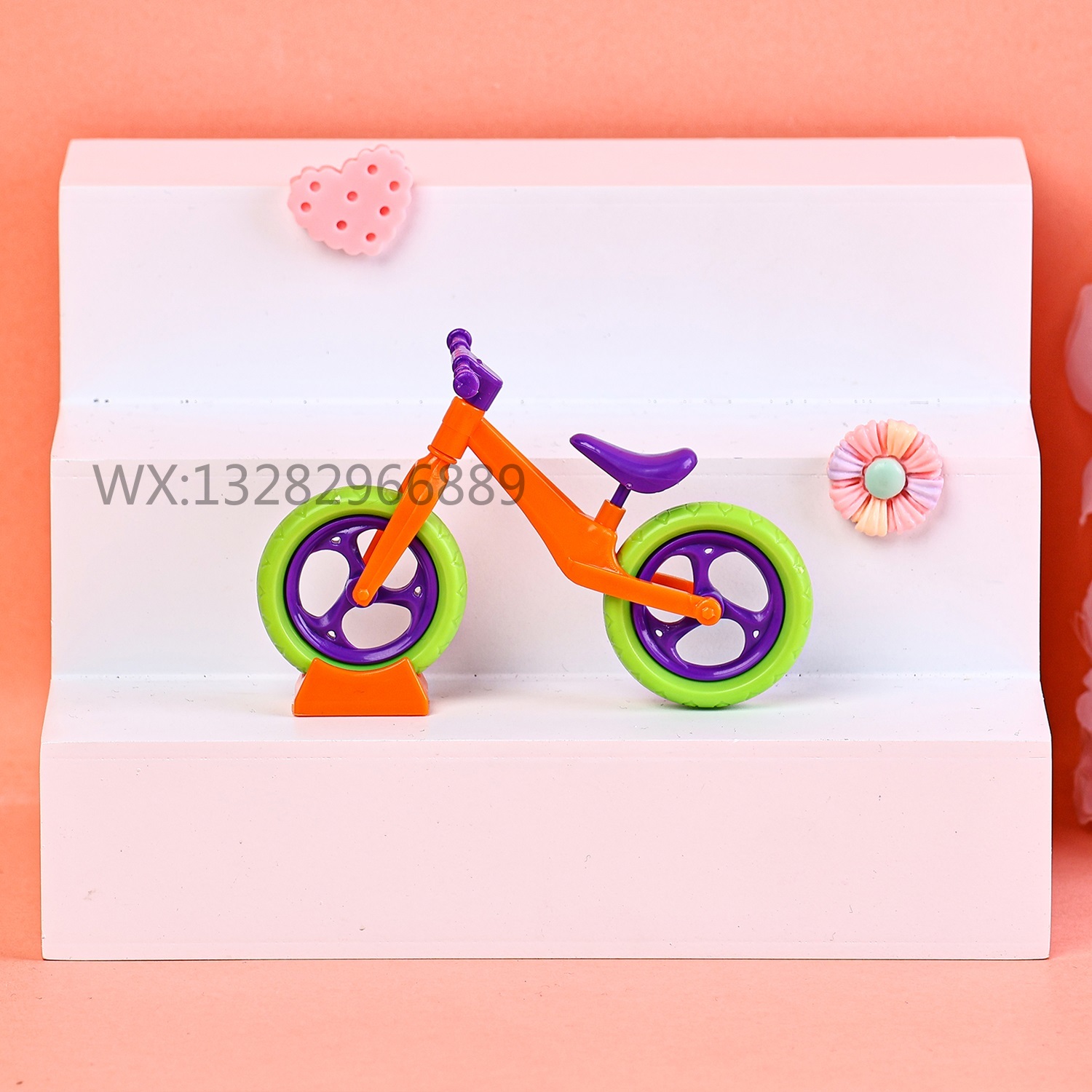 diy自行车拼装玩具盒装 萝卜拼装自行车卡通模型造型立体童年玩具详情6