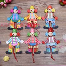 木制玩具 卡通玩具 拉线木偶 小丑拉线人木质品