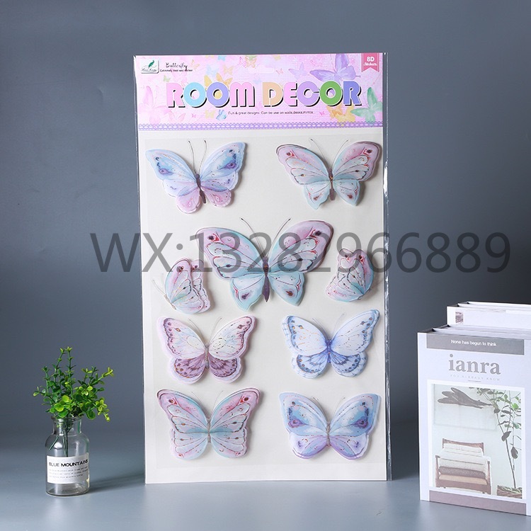 Three-dimensional butterfly decorative stickers, three-dimensional butterfly decorative home exhibition room, layer upon layer wall stickers pic 4