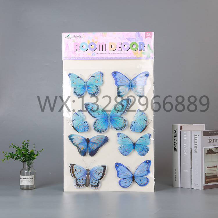 Three-dimensional butterfly decorative stickers, three-dimensional butterfly decorative home exhibition room, layer upon layer wall stickers pic 6