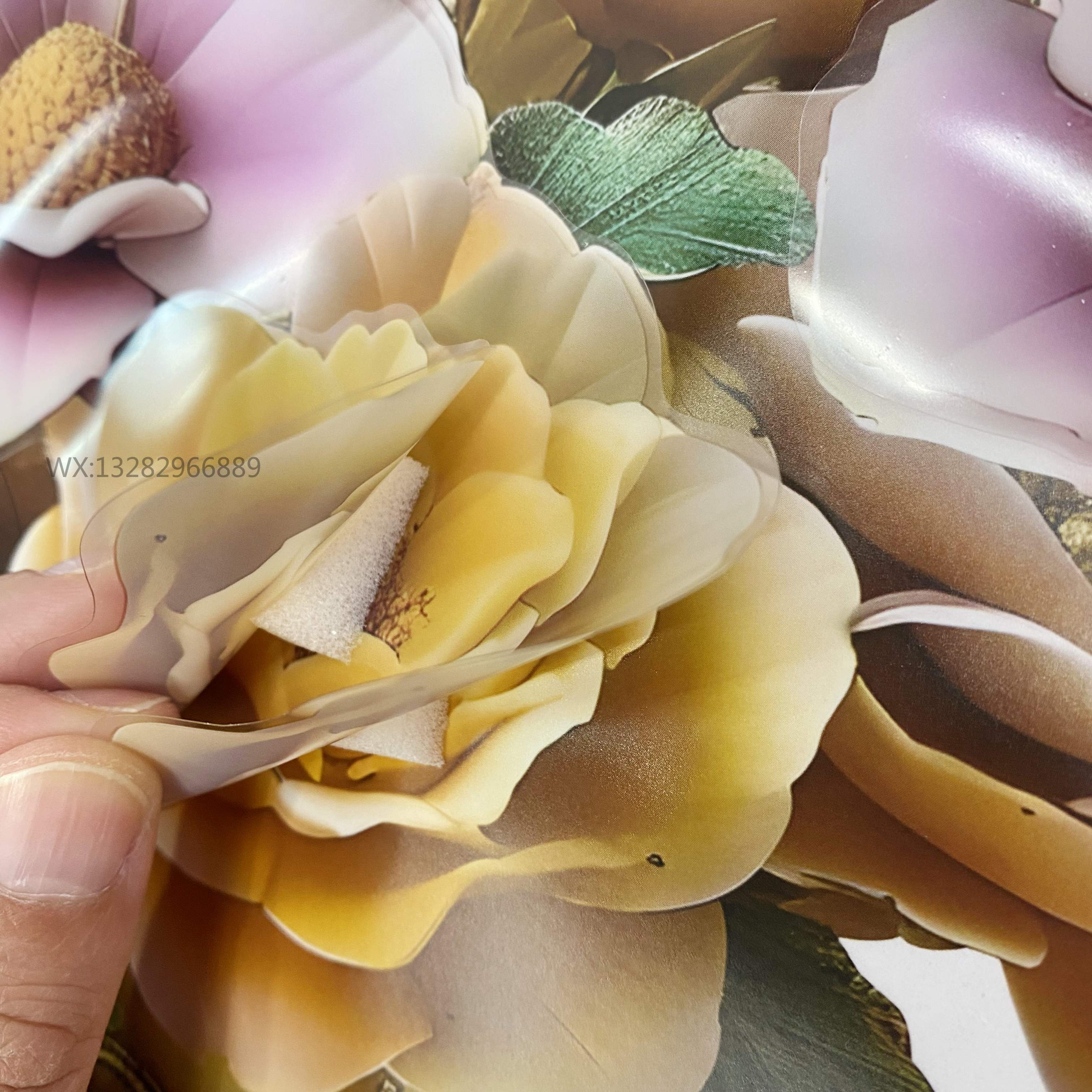 3D立体花瓶蝴蝶装饰贴画 立体墙贴花瓶装饰家居房间层层贴墙贴详情10