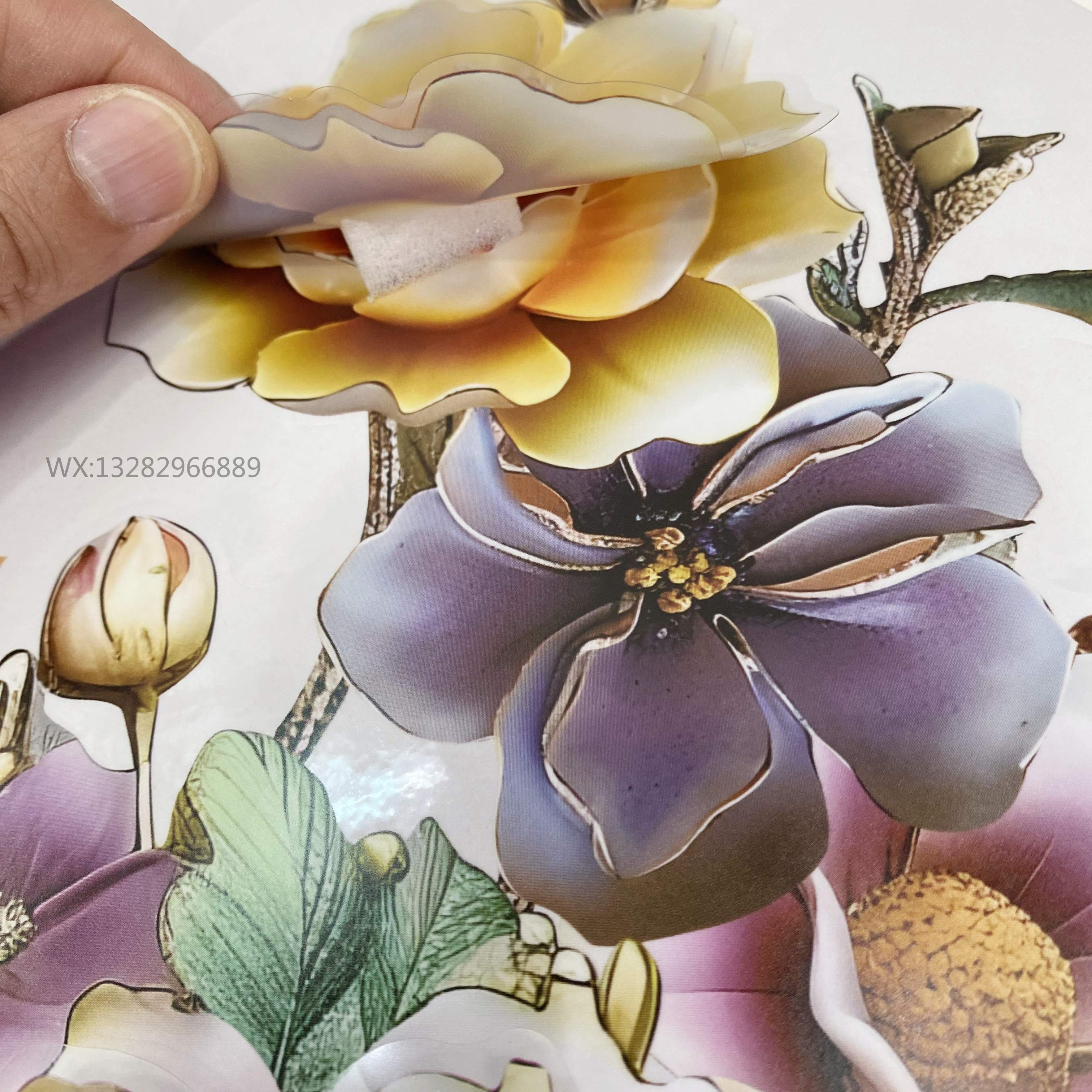 3D立体花瓶蝴蝶装饰贴画 立体墙贴花瓶装饰家居房间层层贴墙贴详情11