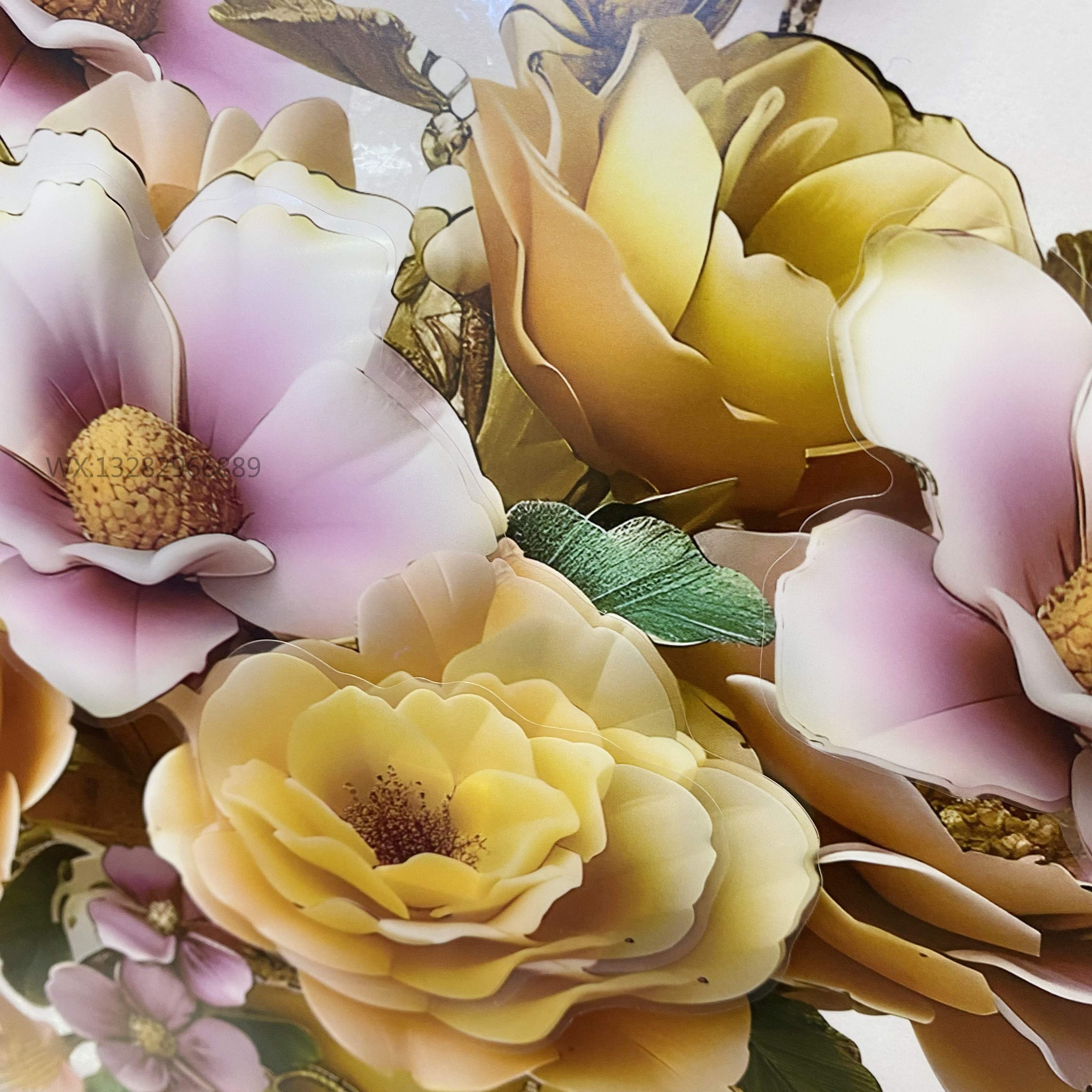 3D立体花瓶蝴蝶装饰贴画 立体墙贴花瓶装饰家居房间层层贴墙贴详情9