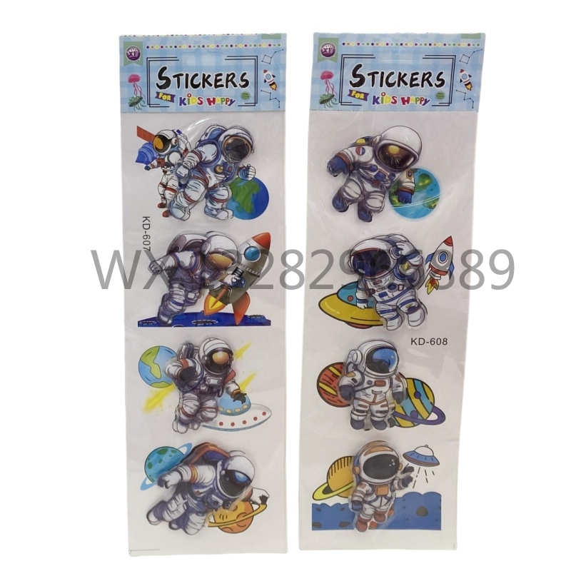 Four types of 8D three-dimensional handcrafted layer stickers for astronaut mermaid living room and bedroom wall decoration details Picture