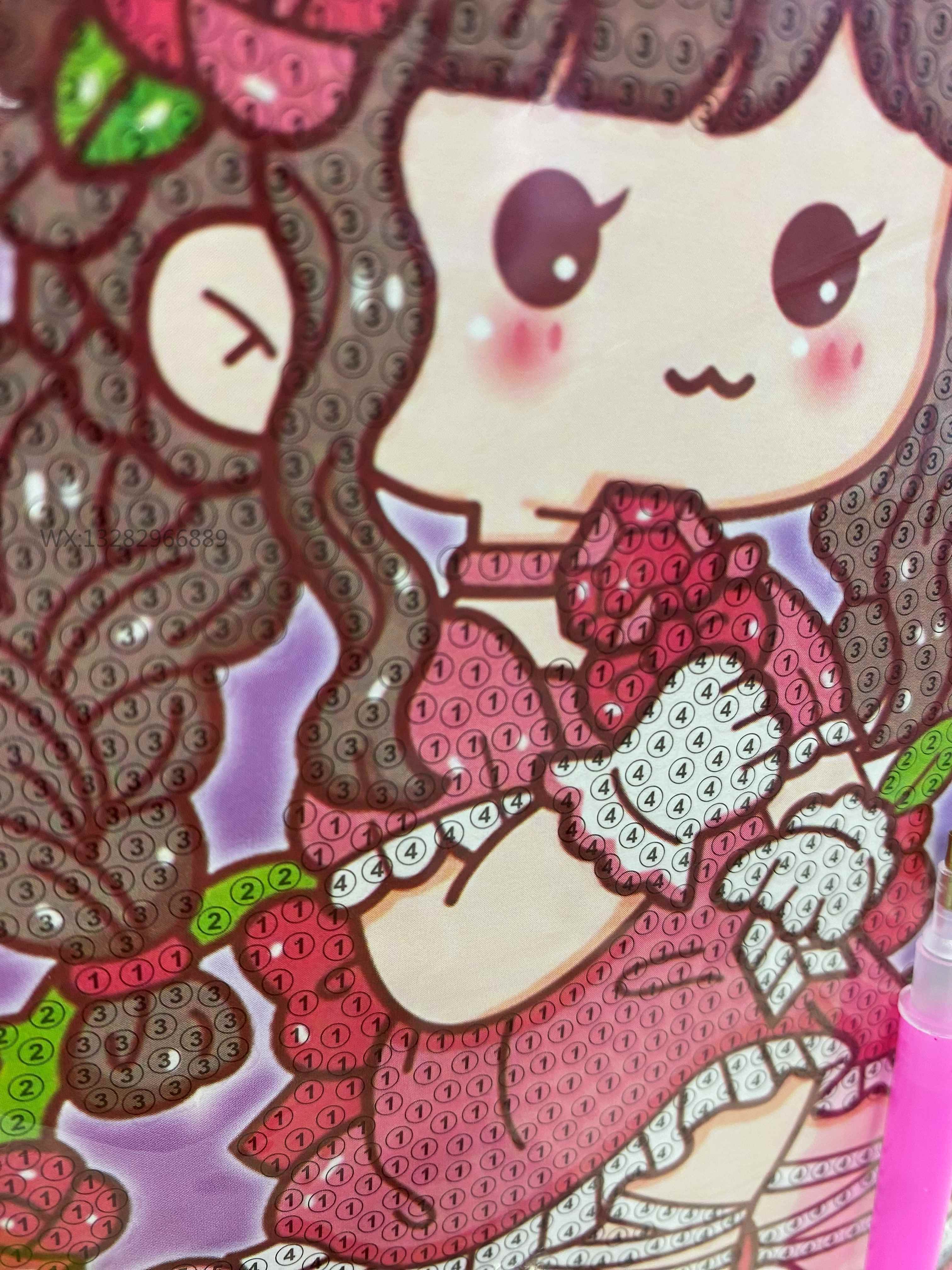 Cartoon DIY diamond paintings, creative dot diamond stickers, children's educational toys, creative adhesive stickers, children's material kits, SCA diamond paintings, diamond paintings, children's cartoon stickers, diamond paintings Item Picture