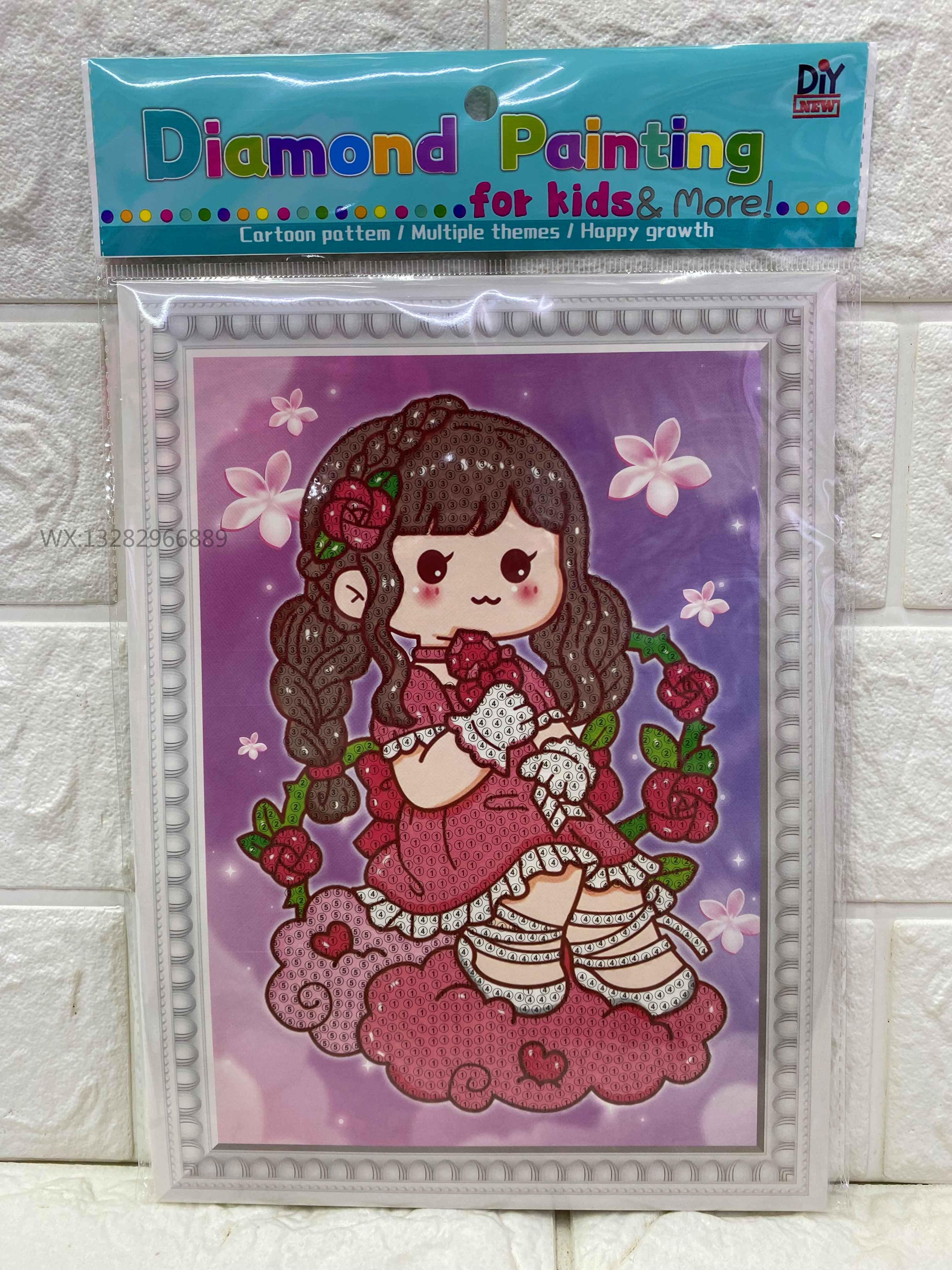 Cartoon DIY diamond paintings, creative dot diamond stickers, children's educational toys, creative adhesive stickers, children's material kits, SCA diamond paintings, diamond paintings, children's cartoon stickers, diamond paintings Specification image
