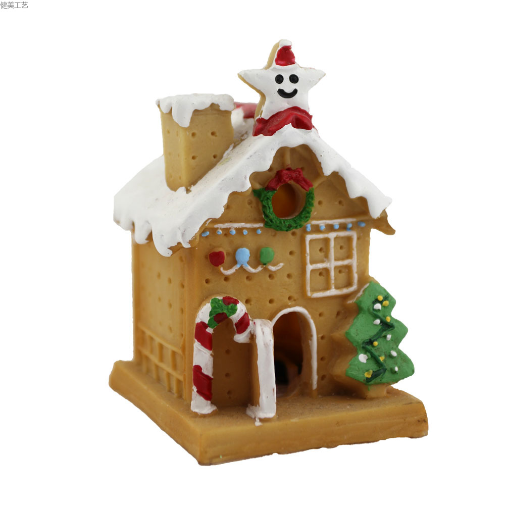 圣诞主题姜饼屋模型树脂工艺品装饰品摆件