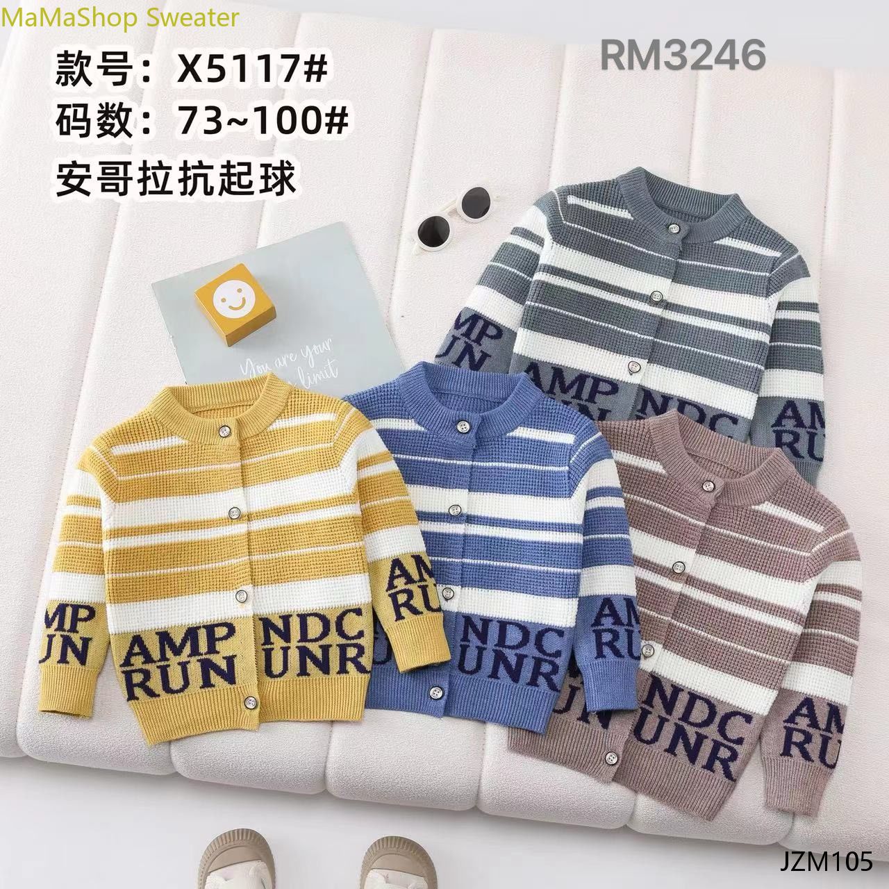 Children's sweater Cardigan coat 2024 new baby girls 118C cartoon knit baby sweater