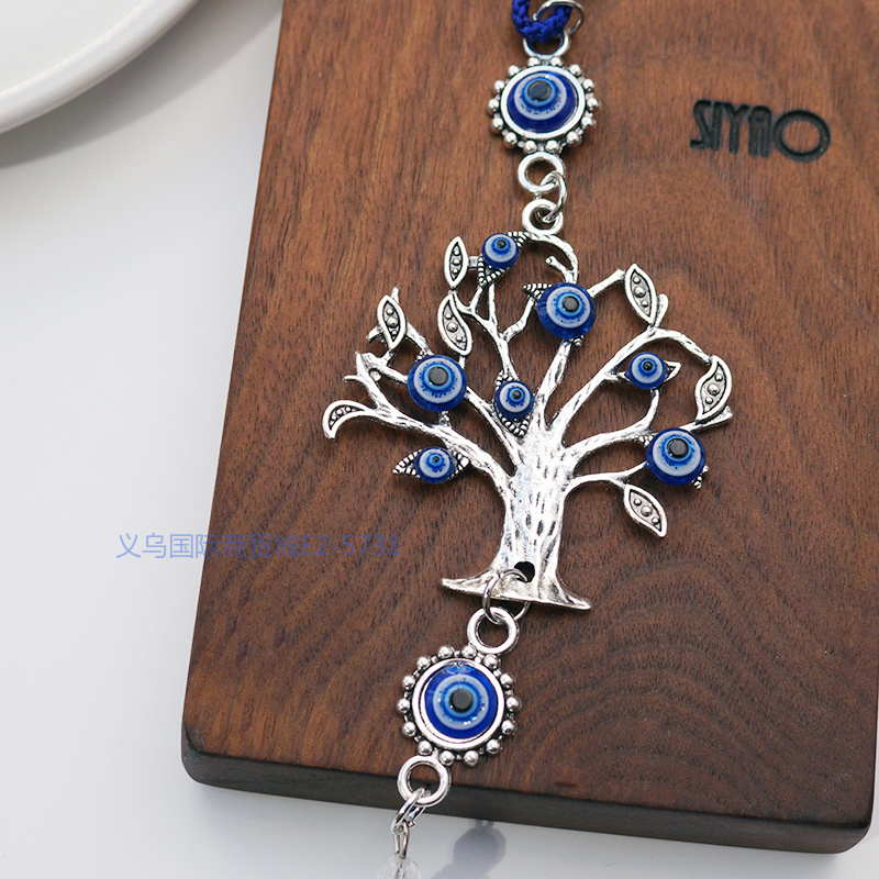 Siyao Accessories, Blue Eye style, Devil's Eye, Peace Tree, rice bead, ear head, alloy car wall decoration, home decoration items in stock, Greek and Turkish accessories factory direct sales, Yiwu Department Store, key pendants, car pendants