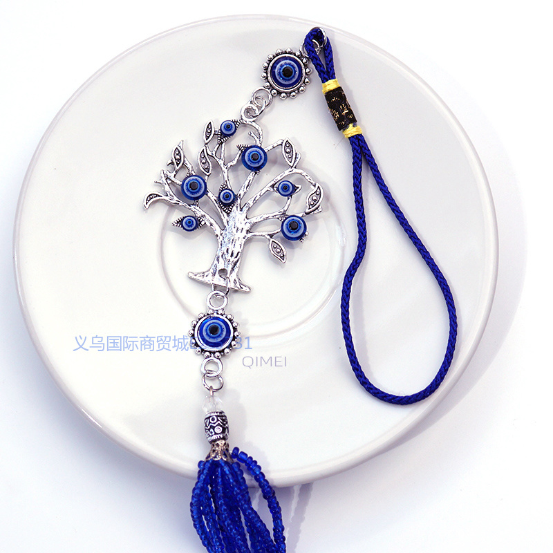 Siyao Accessories, Blue Eye style, Devil's Eye, Peace Tree, rice bead, ear head, alloy car wall decoration, home decoration items in stock, Greek and Turkish accessories factory direct sales, Yiwu Department Store, key pendants, car pendants Specification image