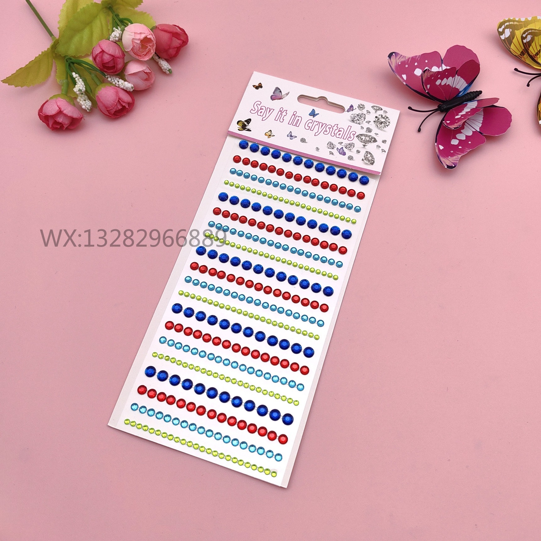 DIY gradient color mobile phone photo album computer decoration 3D stereoscopic acrylic diamond sticker 3456mm pic 4