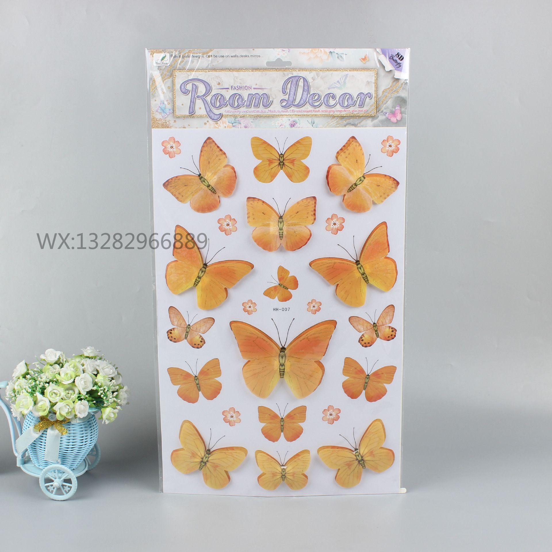 8 Three-dimensional butterfly decorative stickers, three-dimensional butterfly decorative home exhibition room wall stickers Application Scenario