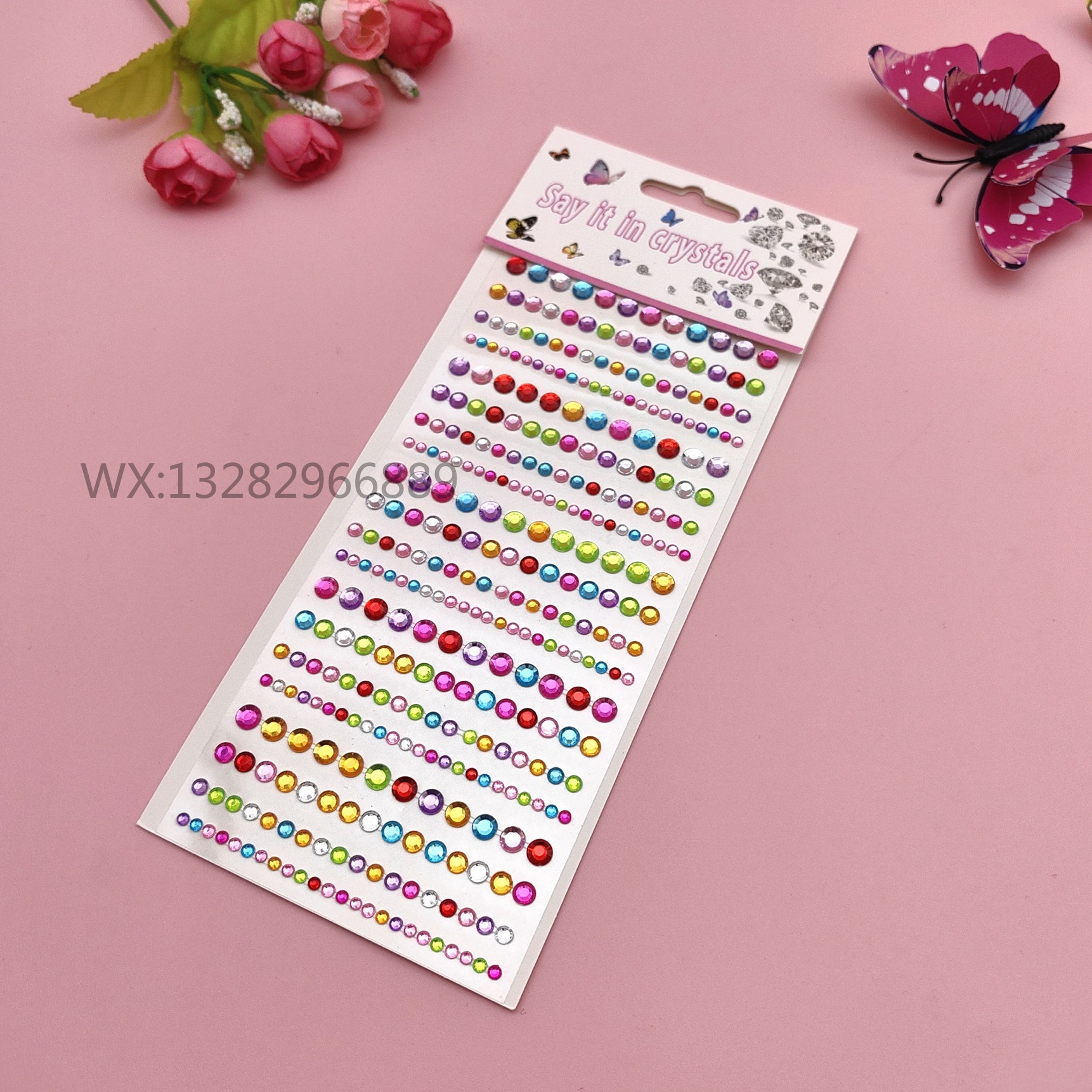 DIY gradient color mobile phone photo album computer decoration 3D stereoscopic acrylic diamond sticker 3456mm Application Scenario