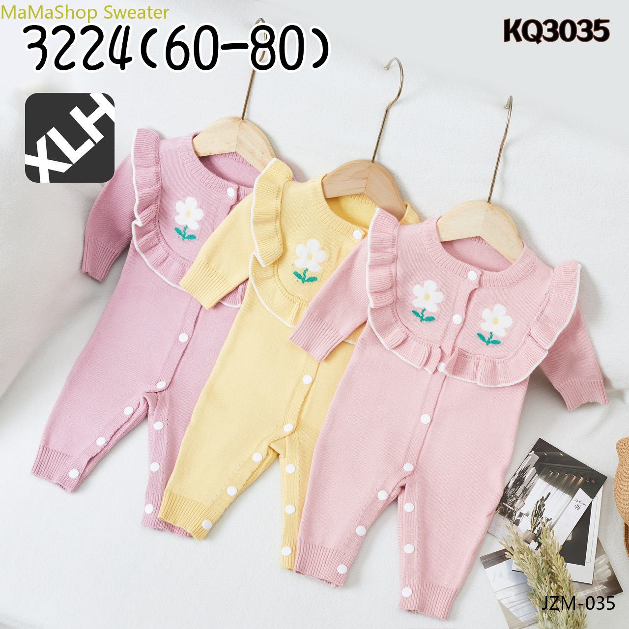 2024 new children's clothes baby autumn and winter 40E sweater set Baby girls sweater warm wool clothes children's round neck pullover cardigan set