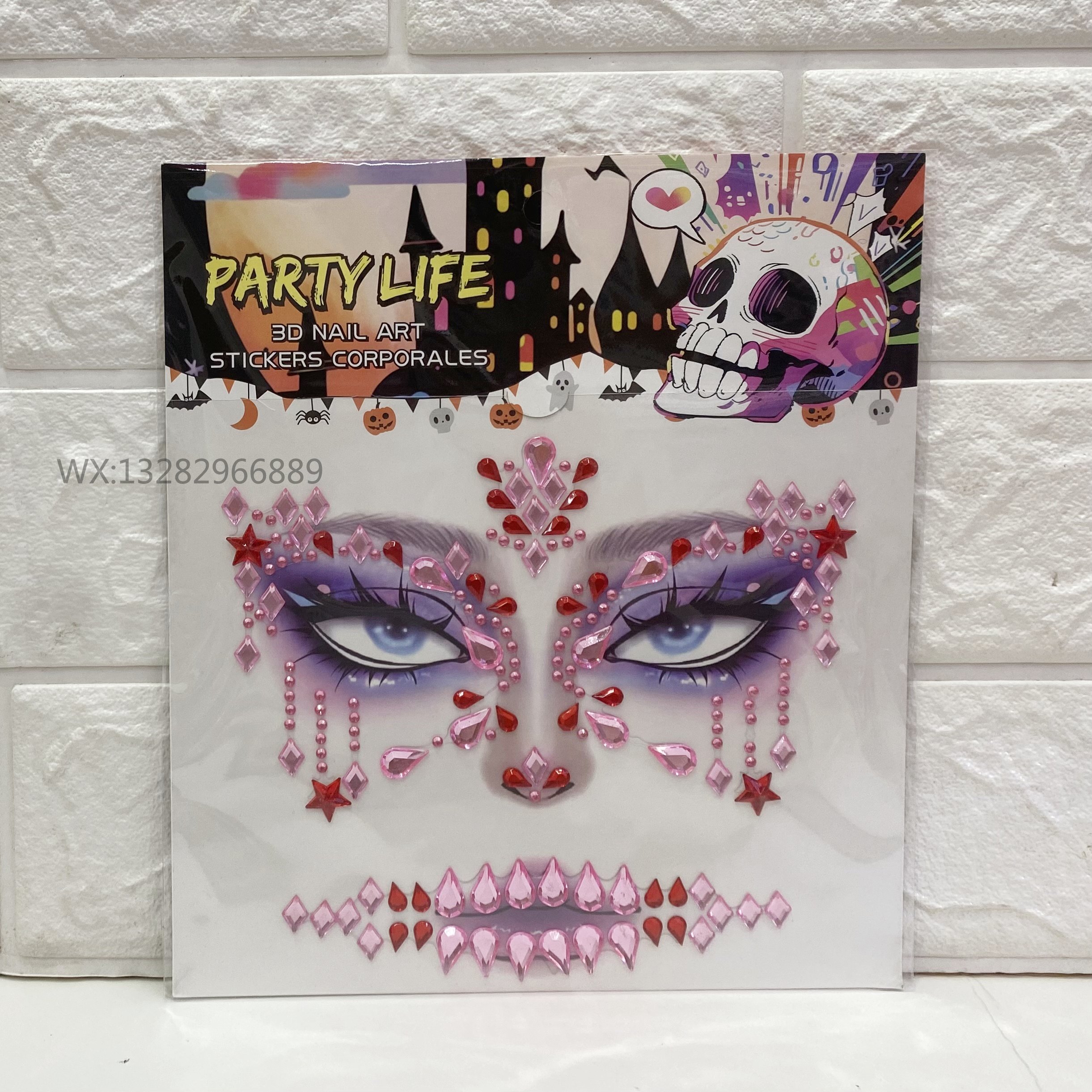 Face stickers, brow stickers, acrylic diamond stickers, festival parties, masquerade balls, face stickers, diamond tattoo stickers, colored diamond accessories Application Scenario