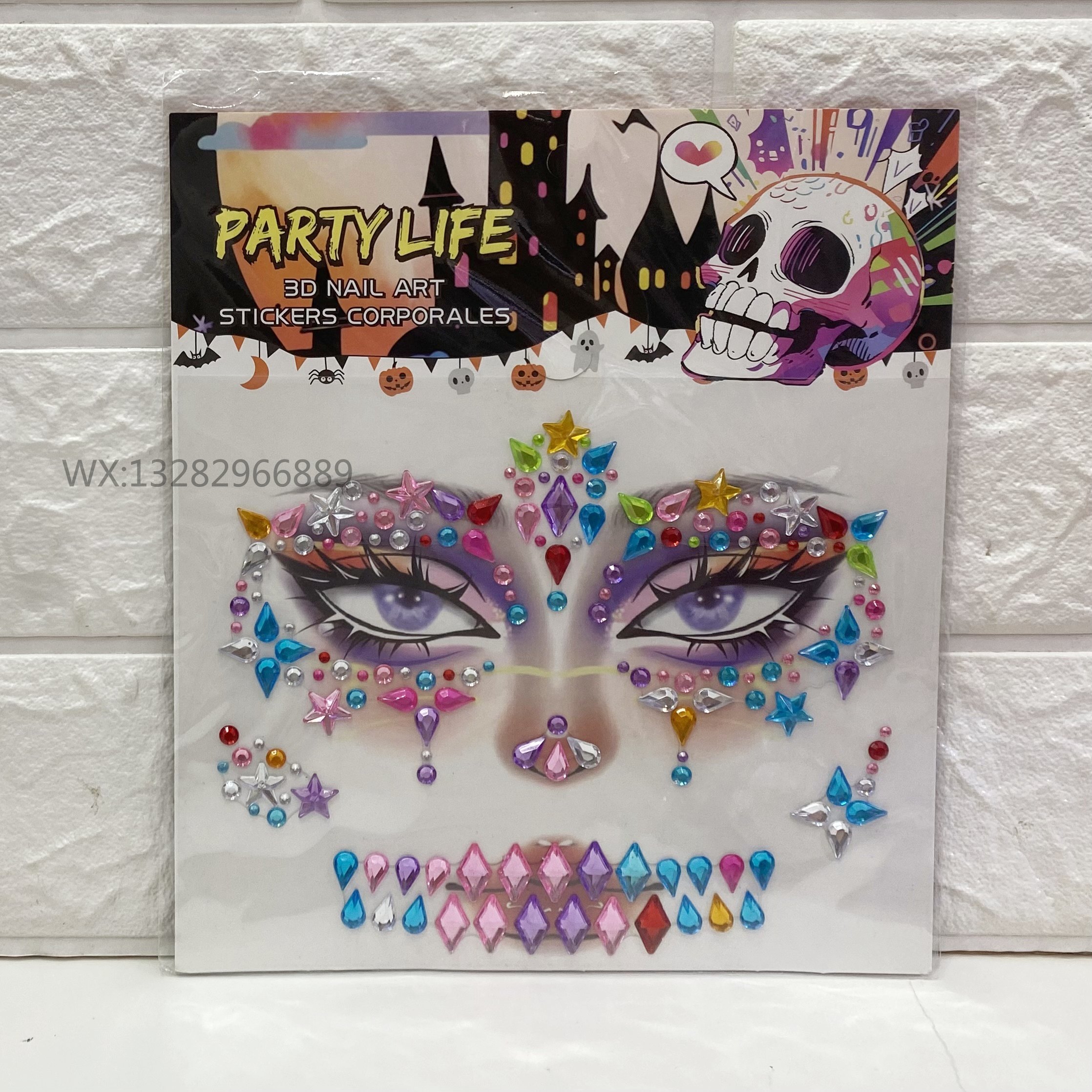 Face stickers, brow stickers, acrylic diamond stickers, festival parties, masquerade balls, face stickers, diamond tattoo stickers, colored diamond accessories
