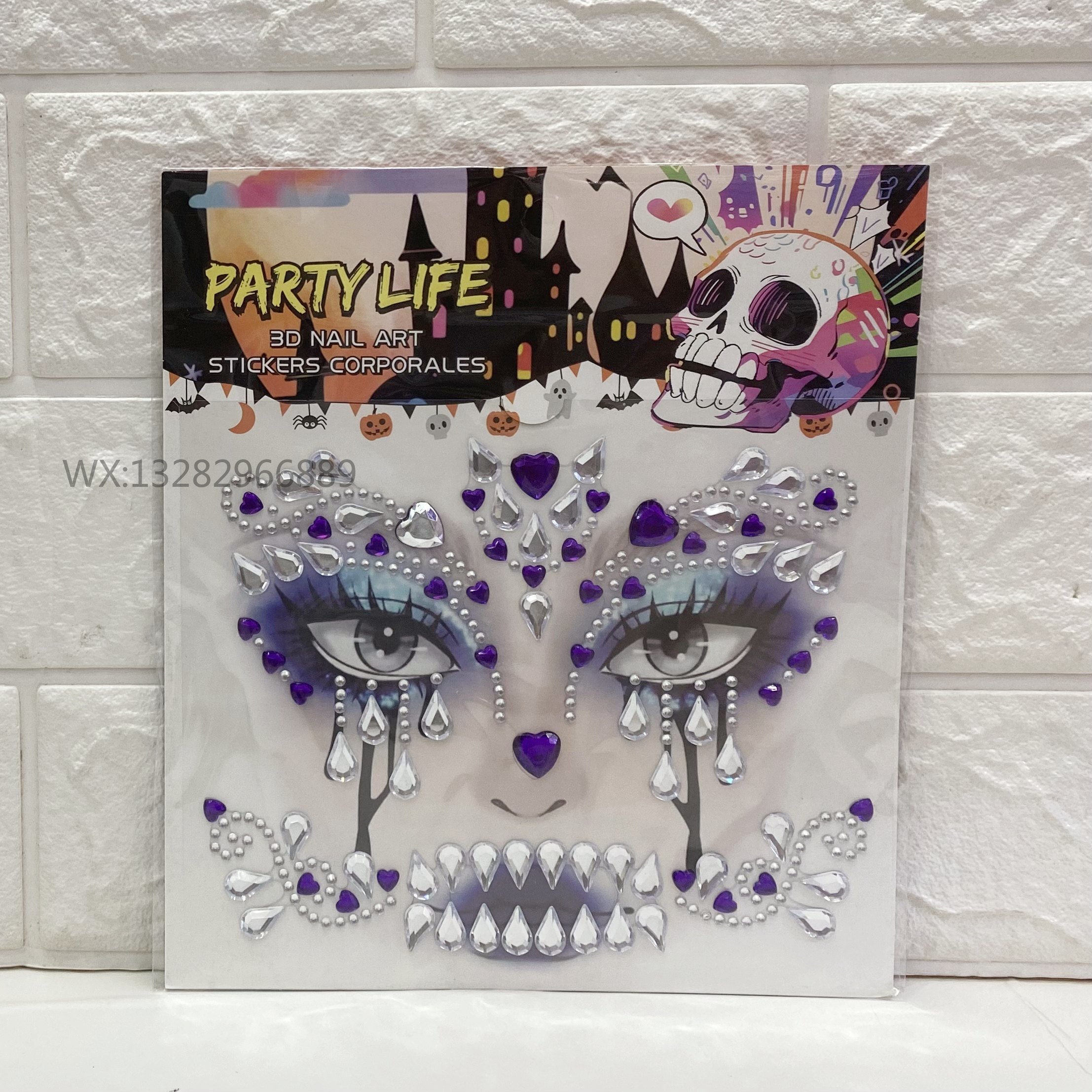 Face stickers, brow stickers, acrylic diamond stickers, festival parties, masquerade balls, face stickers, diamond tattoo stickers, colored diamond accessories Item Picture