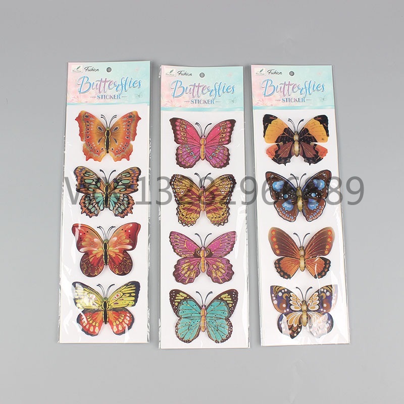 Four types of butterfly layer stickers for living room and bedroom wall decoration 8D three-dimensional handcrafted layer stickers