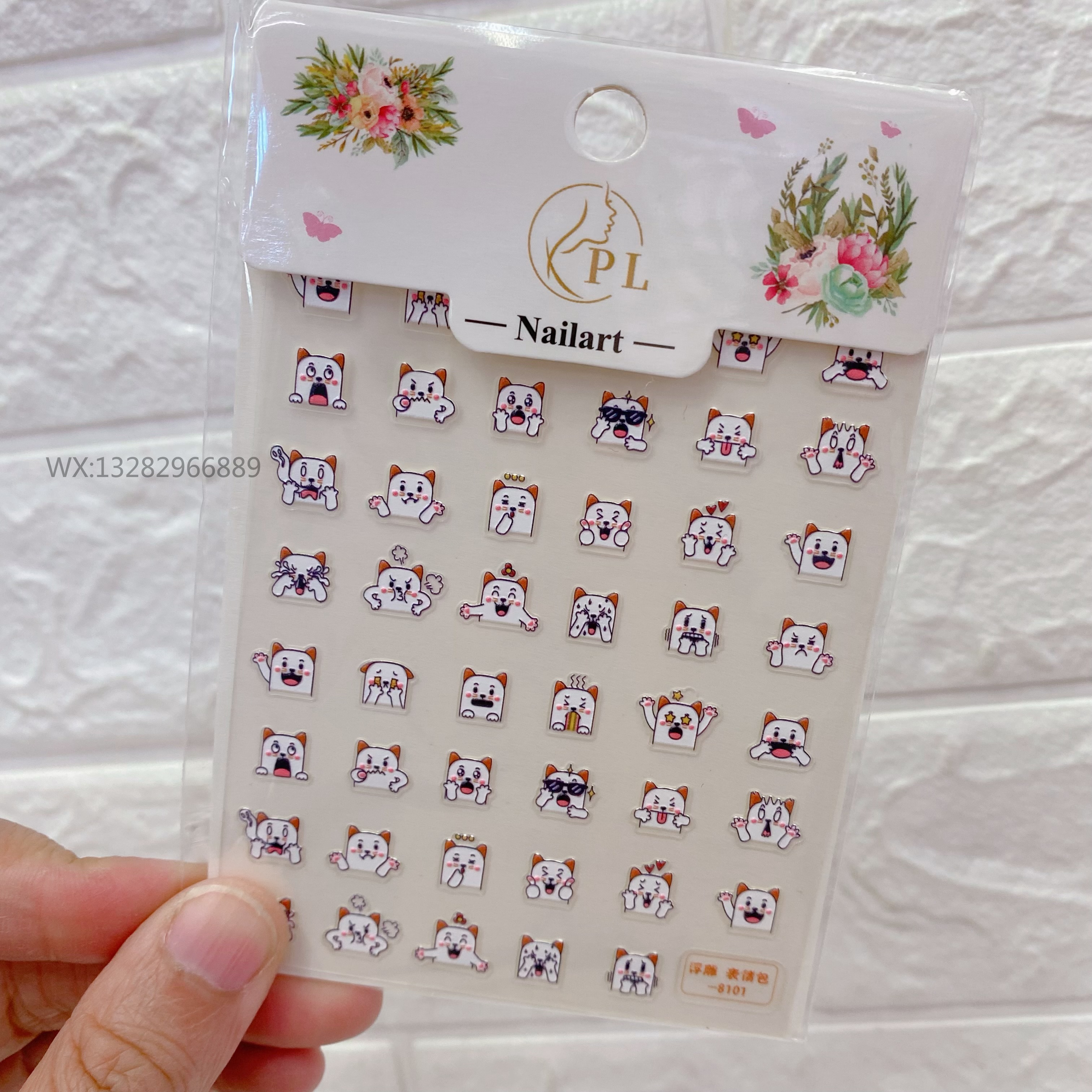5D Cartoon relief nail stickers, planner stickers, beauty relief small stickers, personalized children's cartoon nail stickers, nail stickers Item Picture