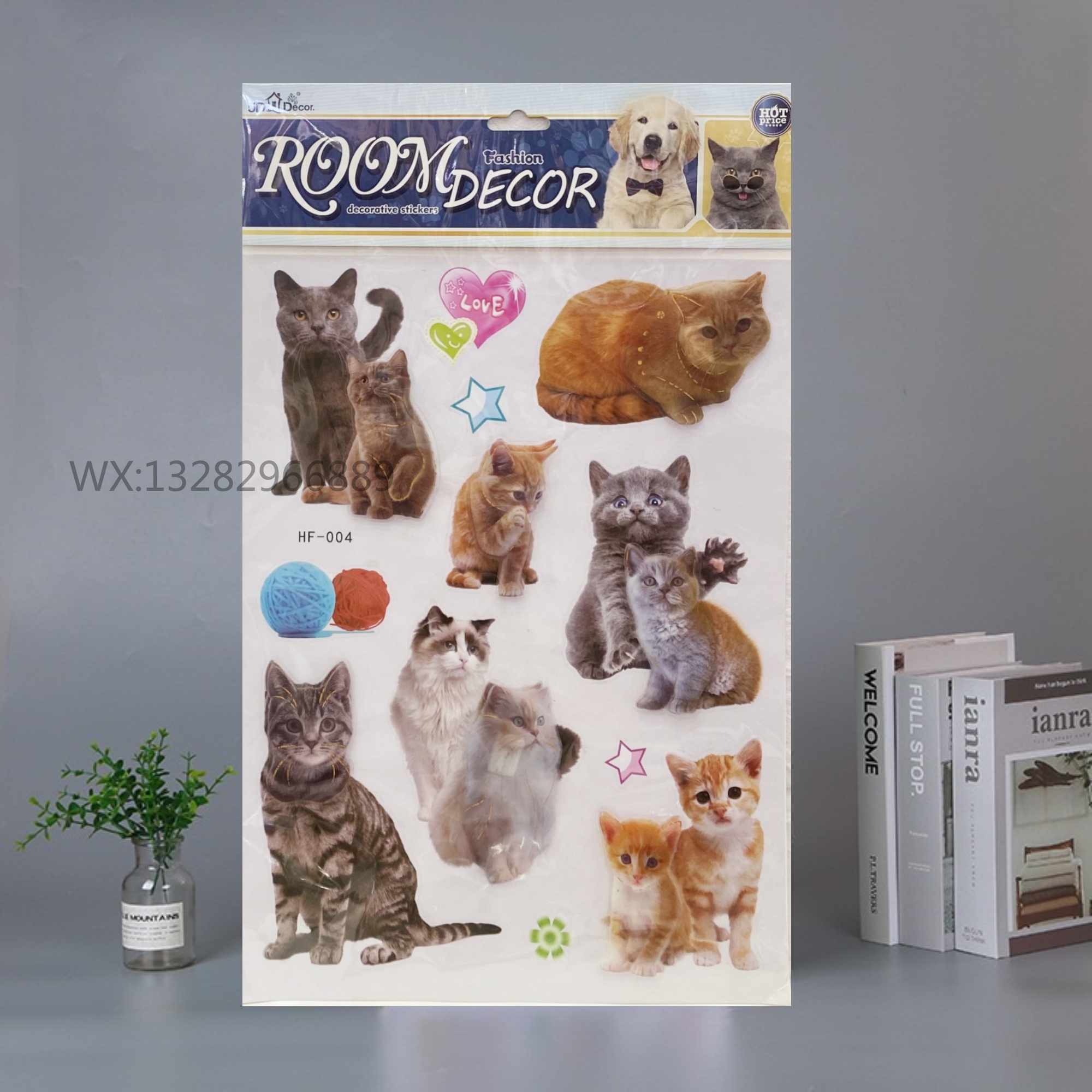 3D animal decorative stickers, three-dimensional wall stickers, cute animal decorations for home rooms, layer upon layer wall stickers Specification image