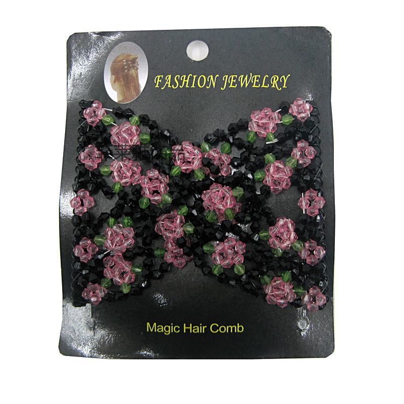 FLY1887 Korean version versatile hair comb accessory, steel wire hair coil, beaded magic hair comb, style comb wholesale Application Scenario