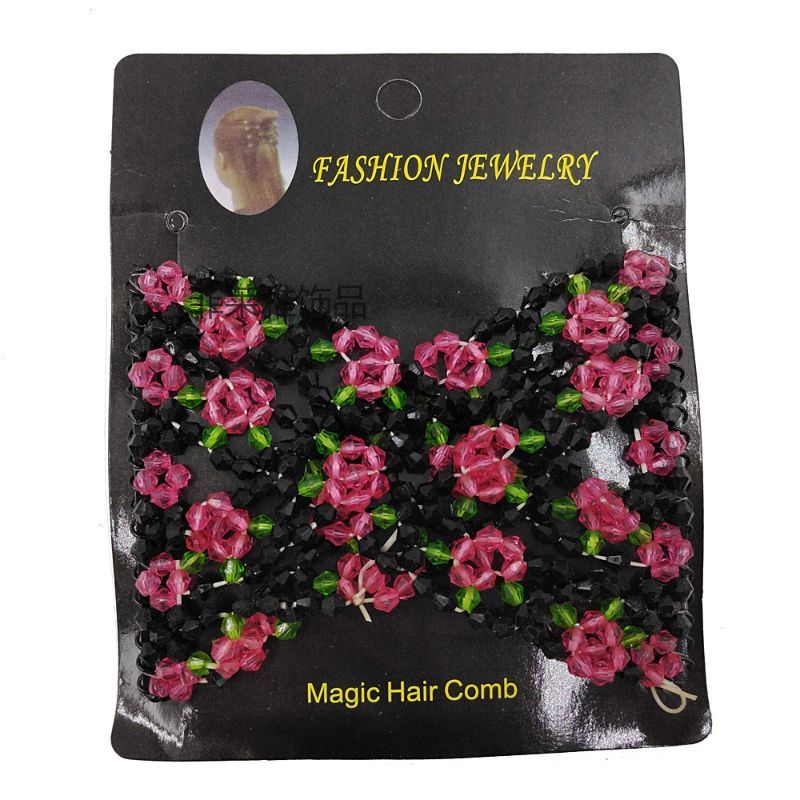 FLY1887 Korean version versatile hair comb accessory, steel wire hair coil, beaded magic hair comb, style comb wholesale pic 6