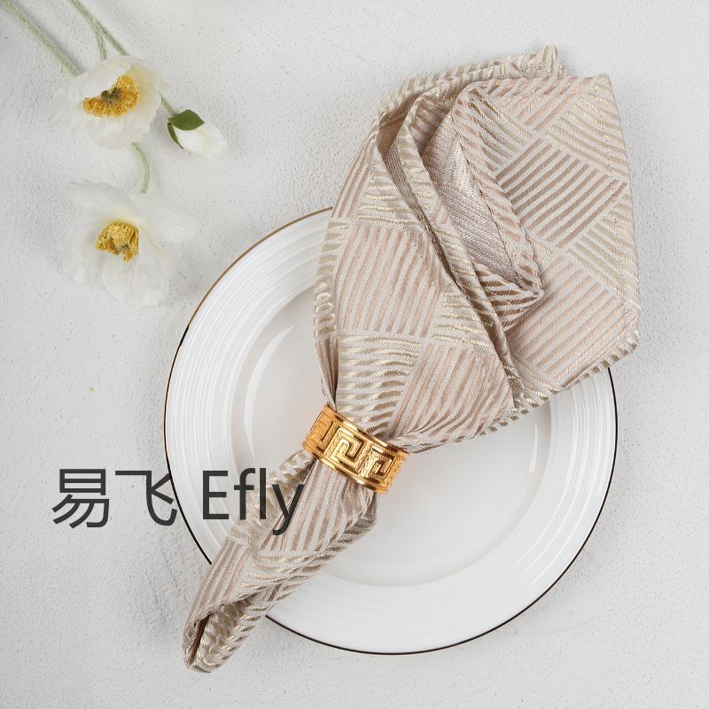 2个装高档回纹锌合金餐巾圈派对婚宴餐饮Napkin Ring详情2